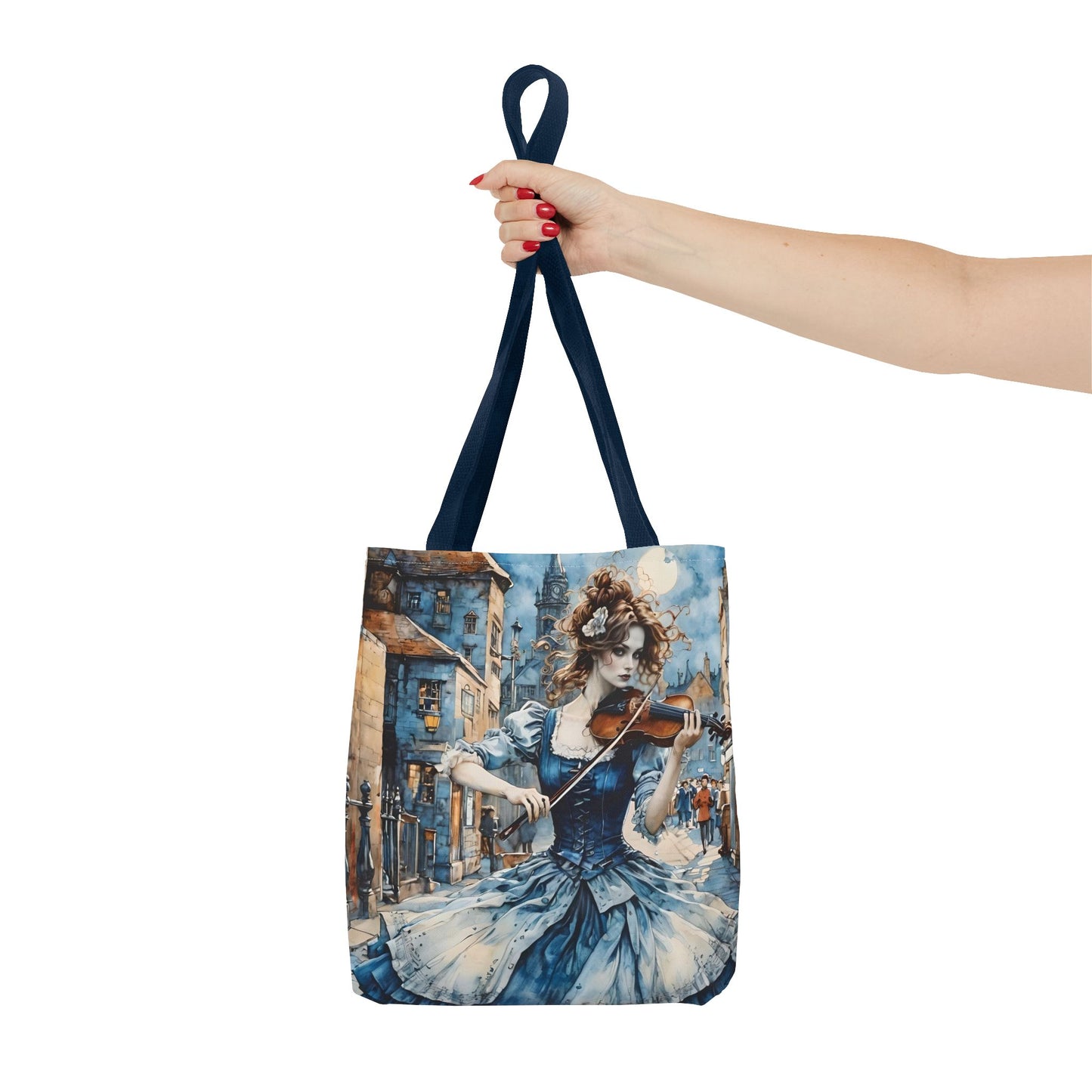 Blue Gypsy Violin Tote Bag
