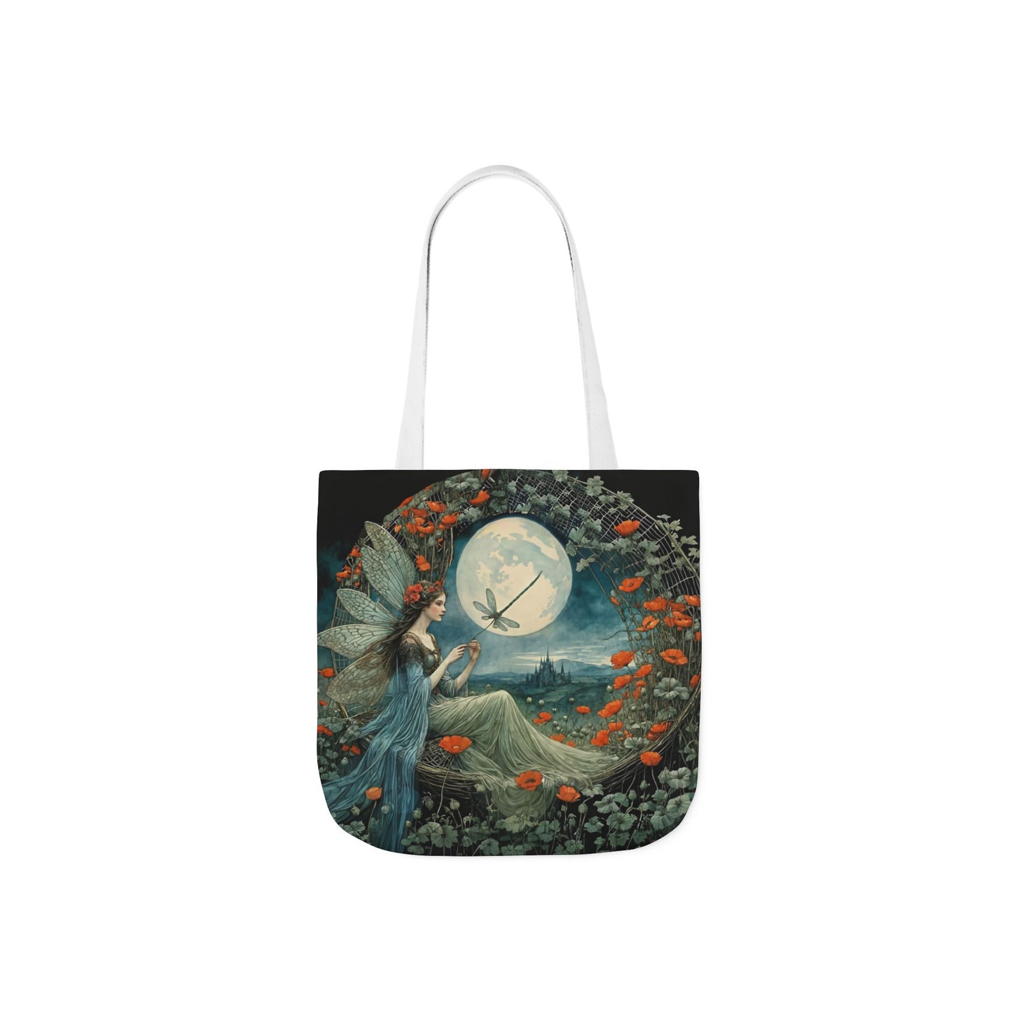 Colorful Moon fairy -Inspired Canvas Tote Bag - Perfect for Beach Days, Eco-Friendly Shopping, and Summer Fun!