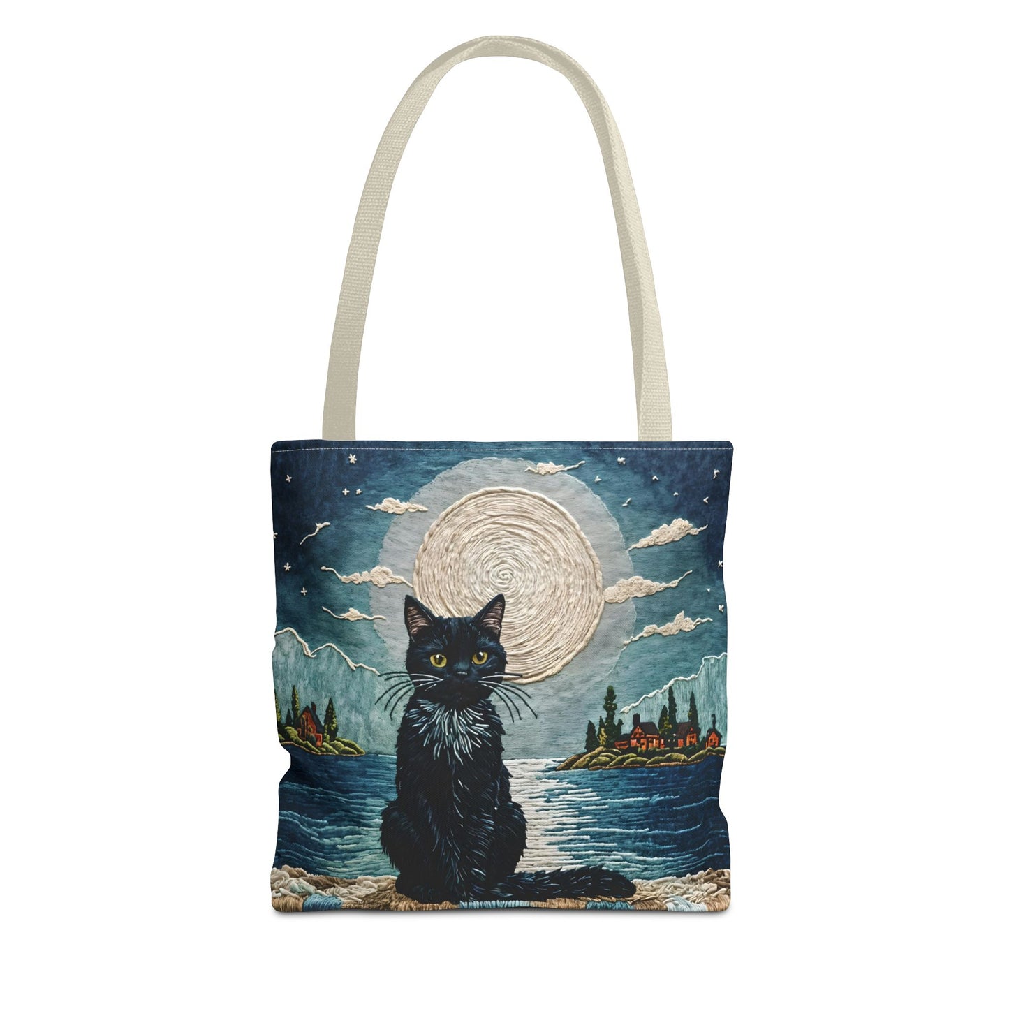 Black Cat Moonlight Tote Bag