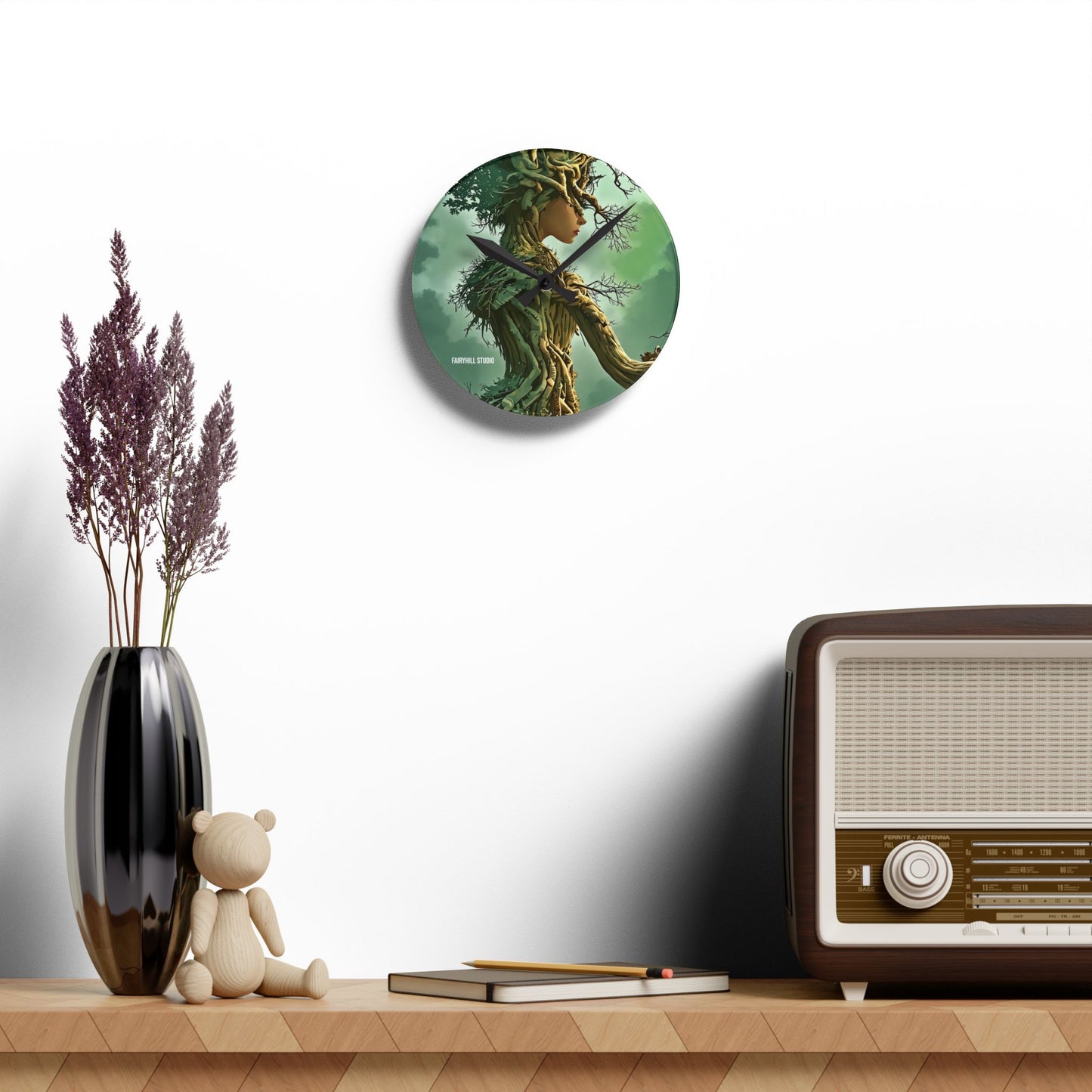 Acrylic Wall Clock Tree Dyrad/Art