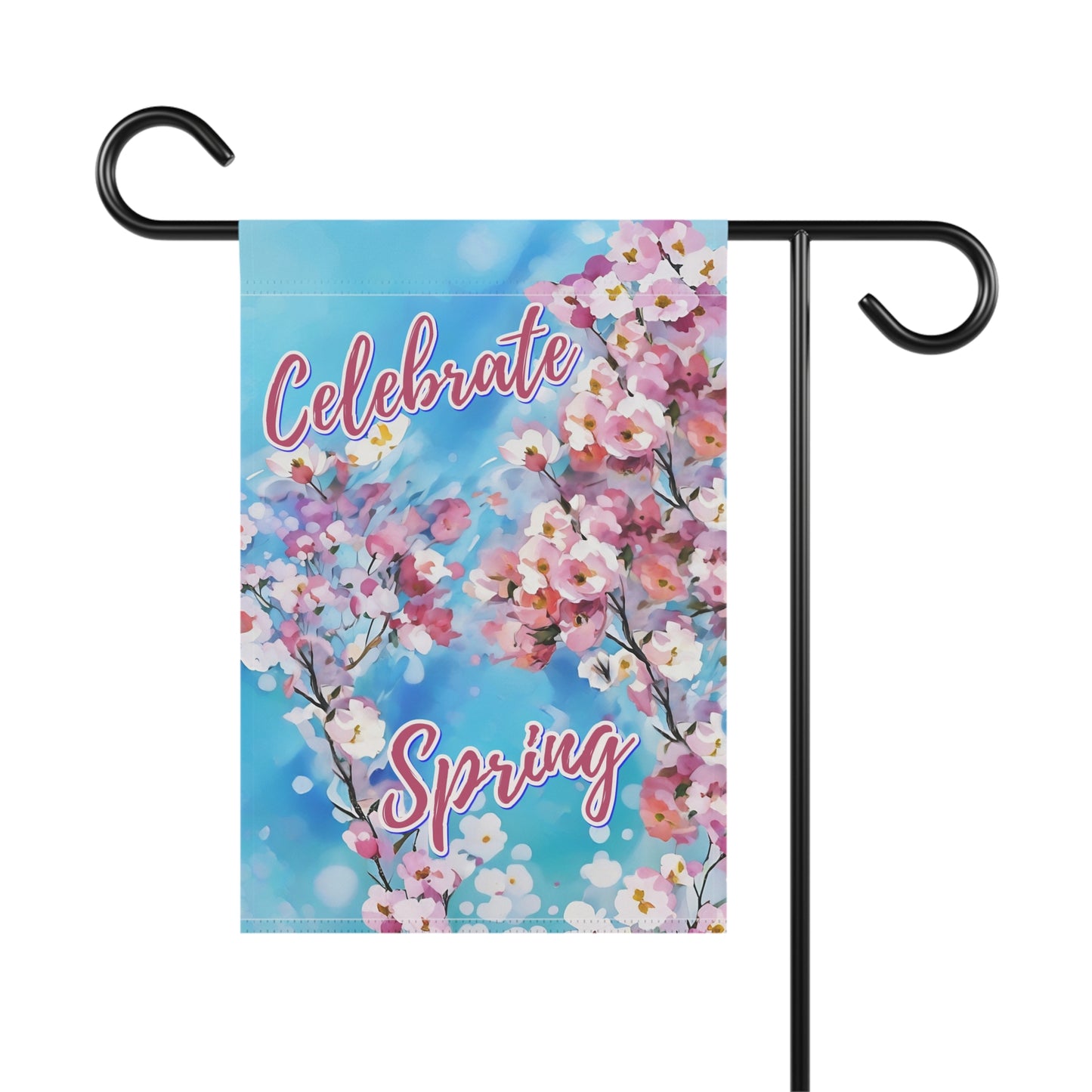 Celebrate Spring  Cherry flowers Garden Banner - Beautiful Floral Yard Decor