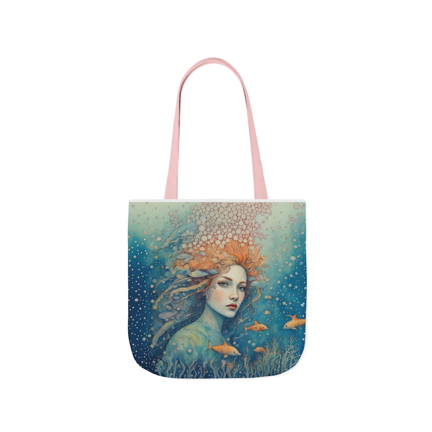 Colorful Ocean/fish-Inspired Canvas Tote Bag - Perfect for Beach Days, Eco-Friendly Shopping, and Summer Fun!