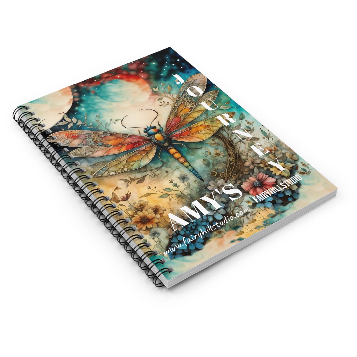 Dragonfly Fairy Magic Journal Personalized Journal Gift notebook - Customized Journal Personalized Notebook Gift Spiral Notebook - Ruled Line