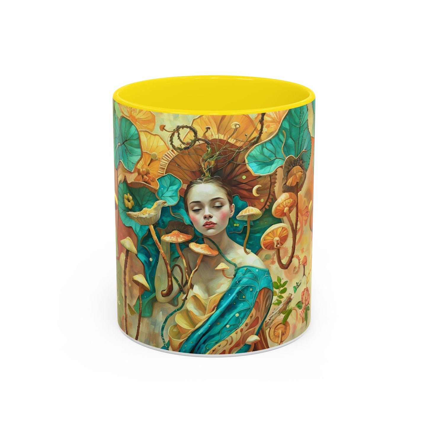 Mushroom Fairy Art-Themed Coffee Mug - 11 & 15oz Accent Mug for Musroom  Fsiry Lovers