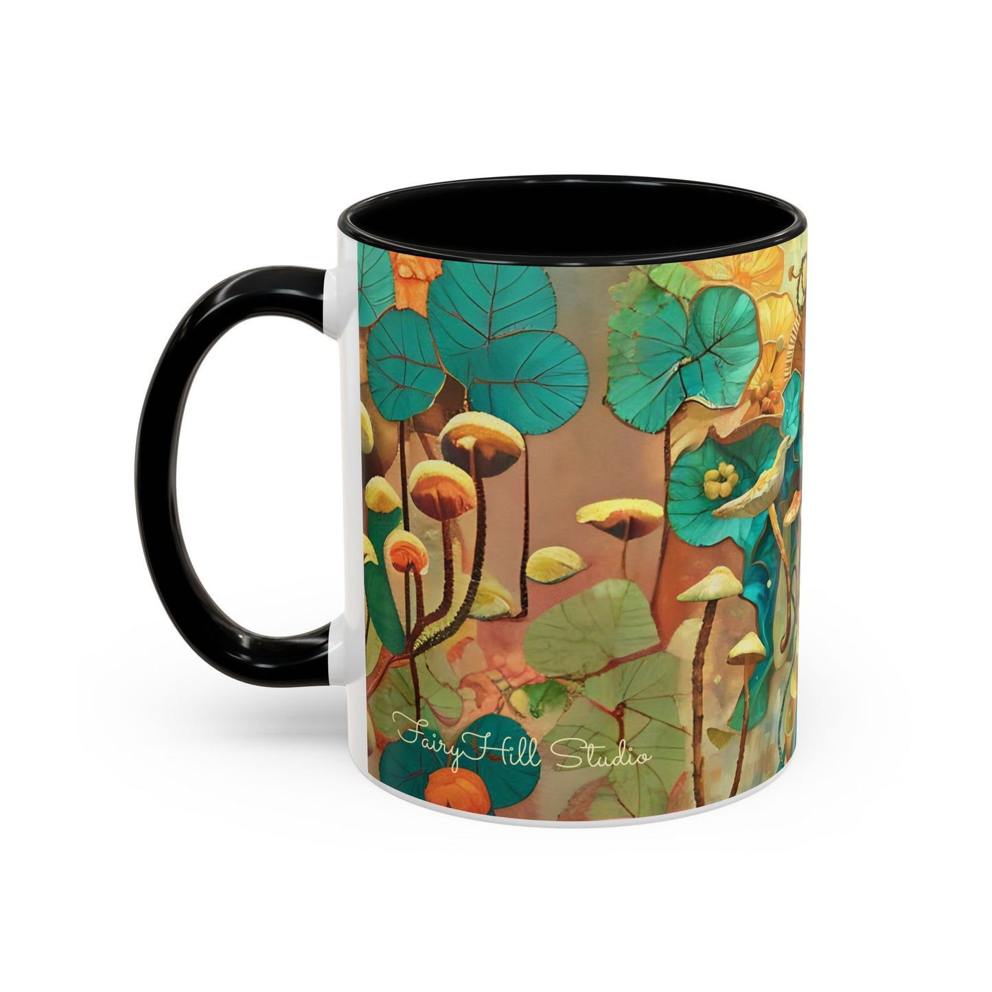 Mushroom Fairy Art-Themed Coffee Mug - 11 & 15oz Accent Mug for Musroom  Fsiry Lovers
