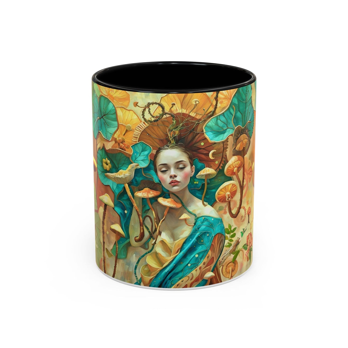Mushroom Fairy Art-Themed Coffee Mug - 11 & 15oz Accent Mug for Musroom  Fsiry Lovers