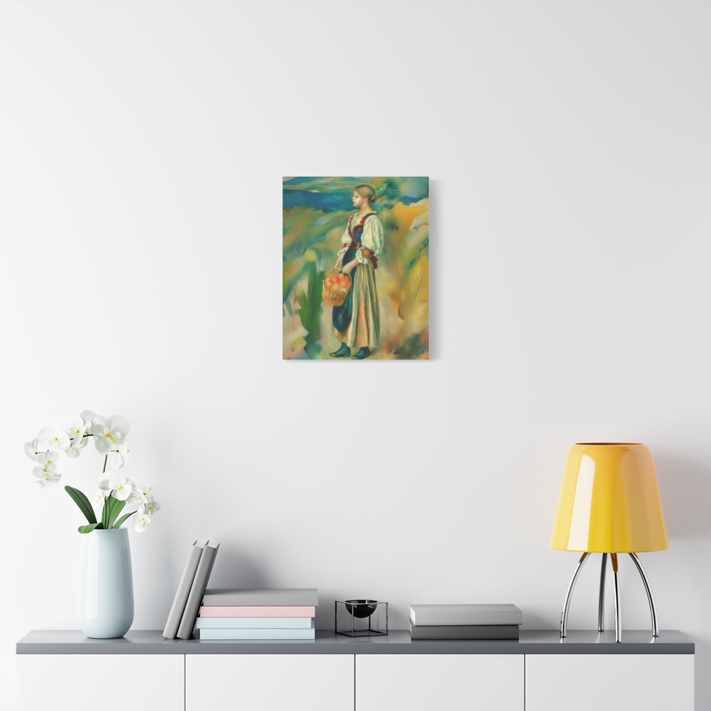 Canvas Print - Girl with a Basket of Oranges Art by Auguste Renoir