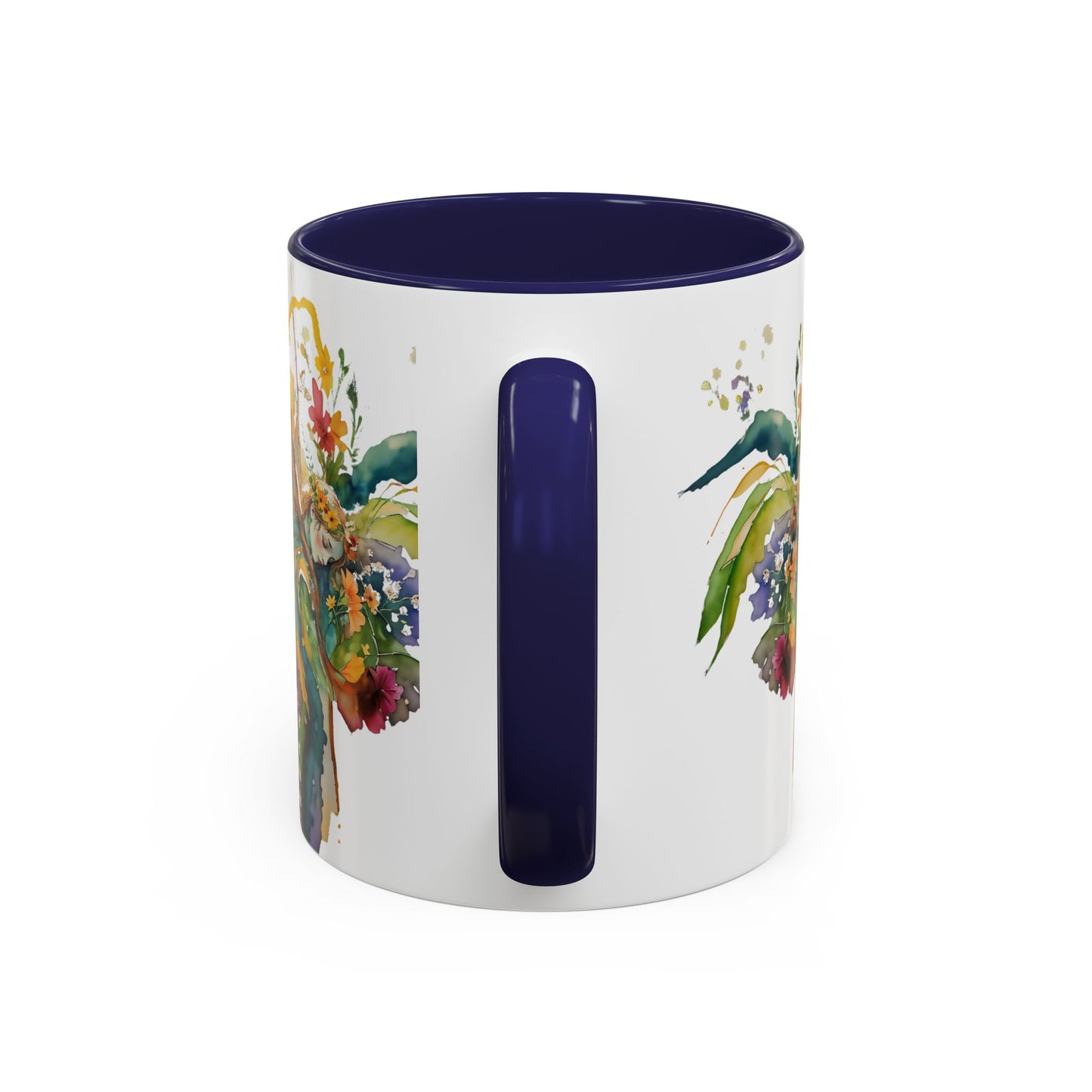 Mug Fairy Angel Blessing Flowers Watercolor Accent Coffee Mug 11 & 15oz