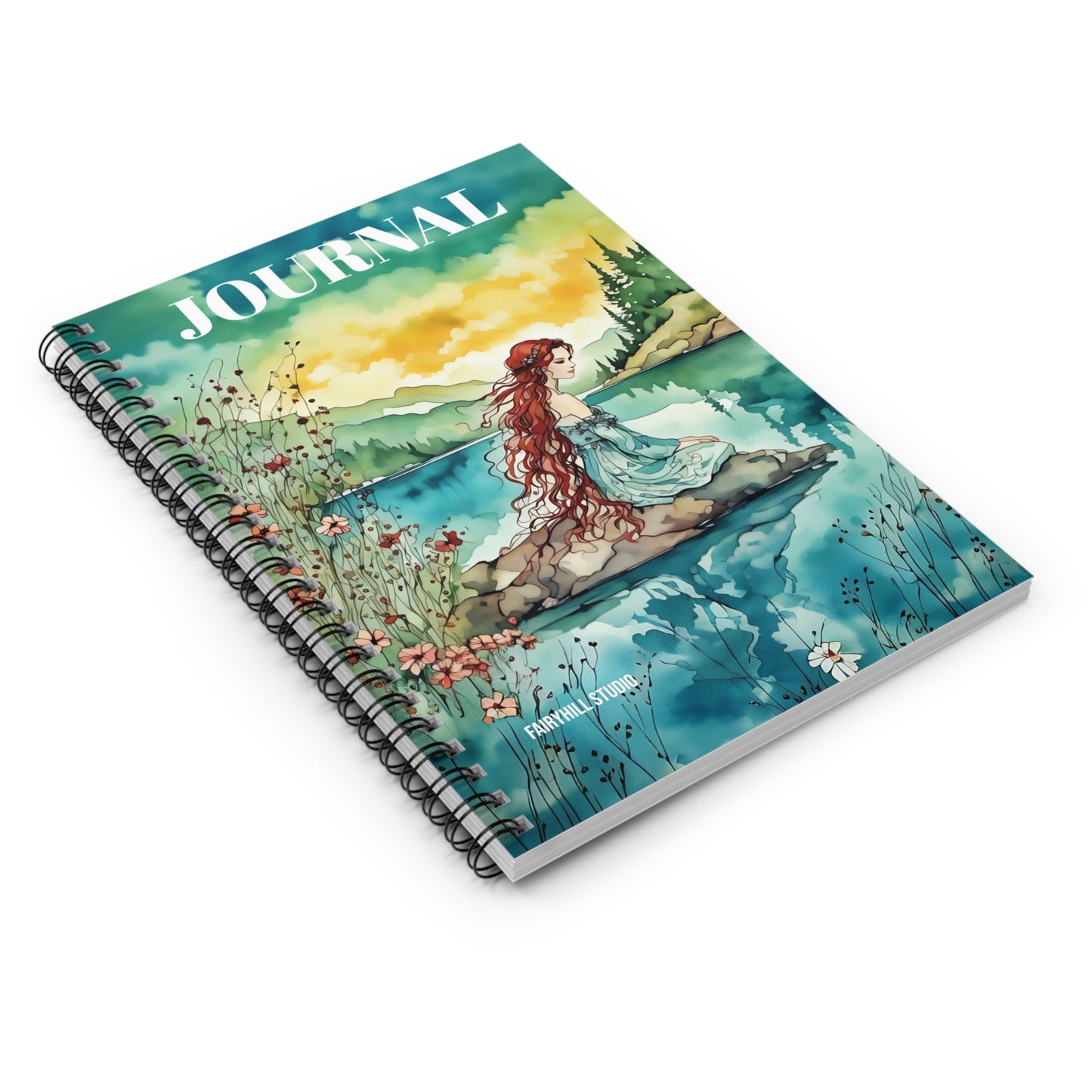 Spiral Notebook - Water Fairy Watercolor Art Design