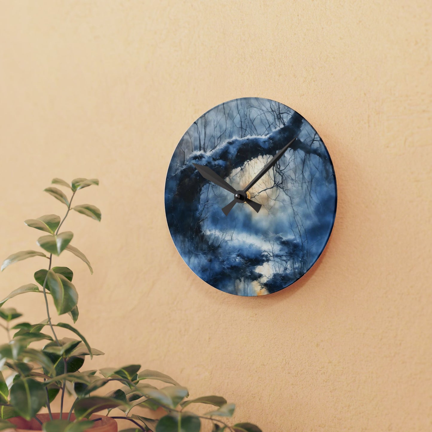 Winter Scene Wall Clock - Acrylic