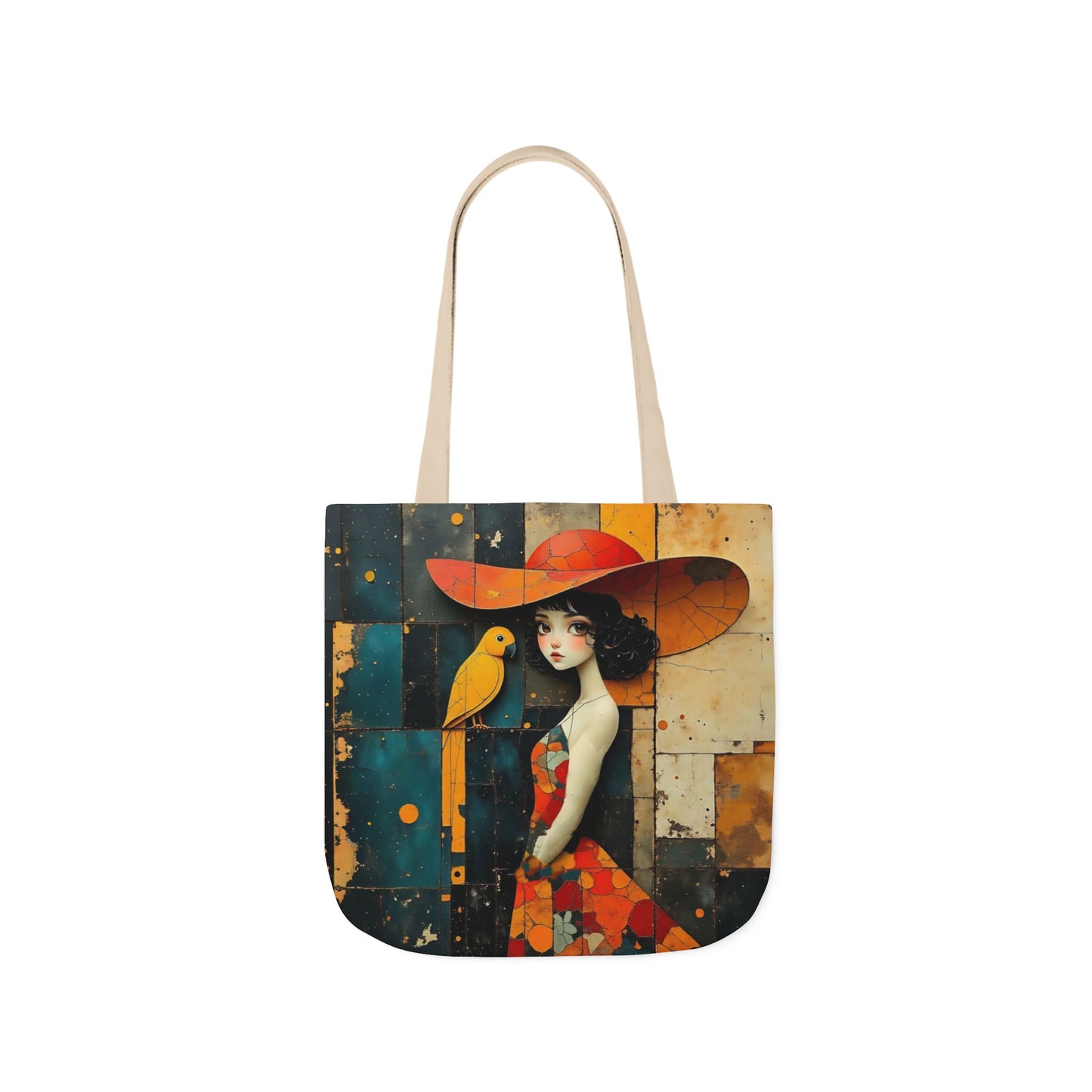 Colorful  parrot  -Inspired Canvas Tote Bag - Perfect for Beach Days, Eco-Friendly Shopping, and Summer Fun!