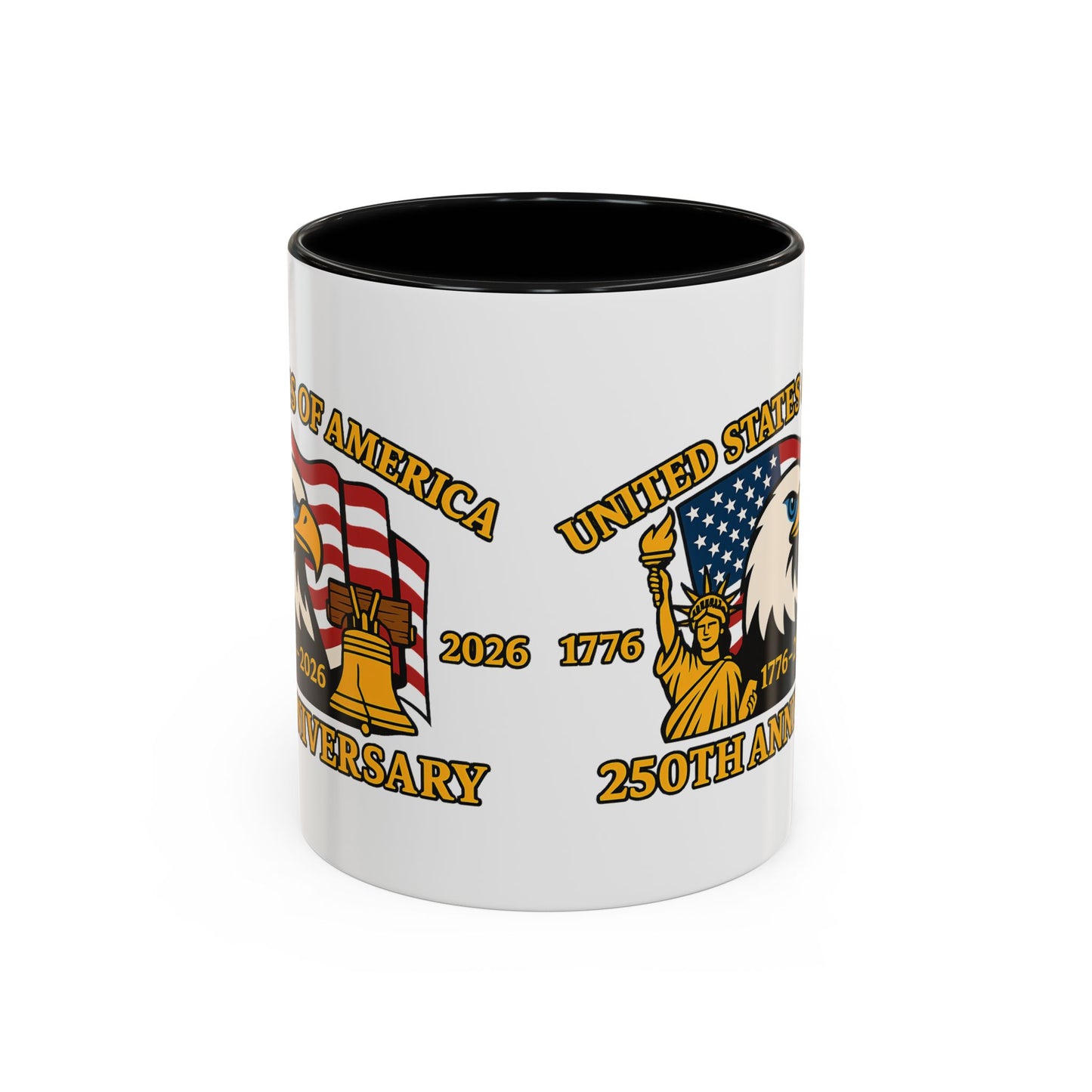 250th Anniversary USA Eagle Liberty Bell Accent Coffee Mug (11/15oz)