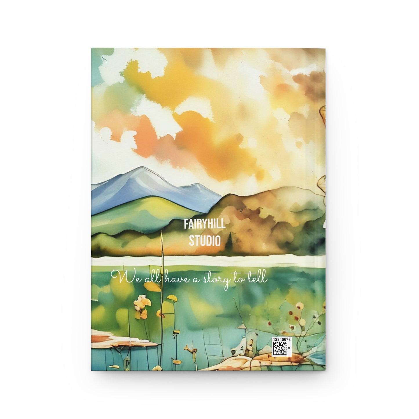 Hardcover Journal Water Fairy Watercolor Art Matte