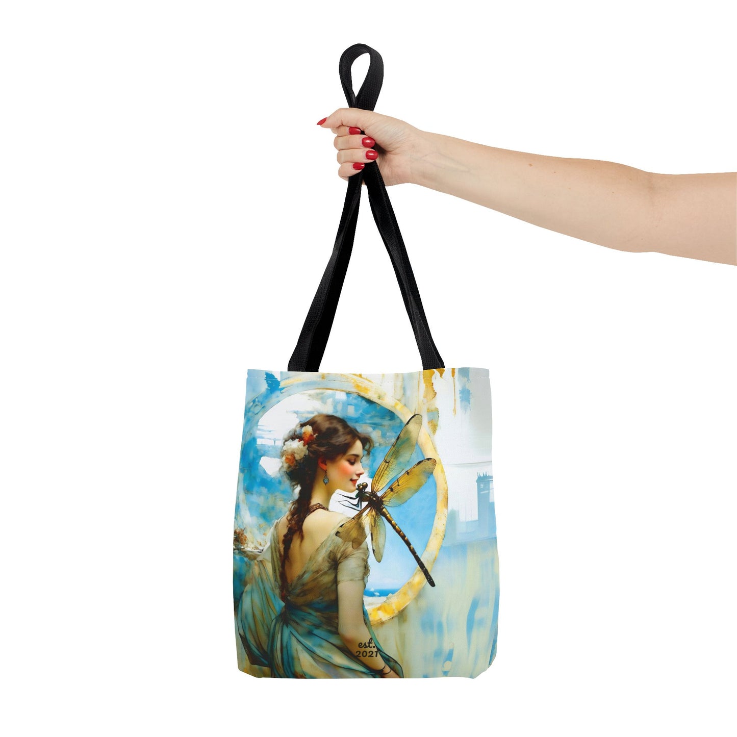 FairyHill Studio  Dragonfly whimsical Tote Bag (AOP)