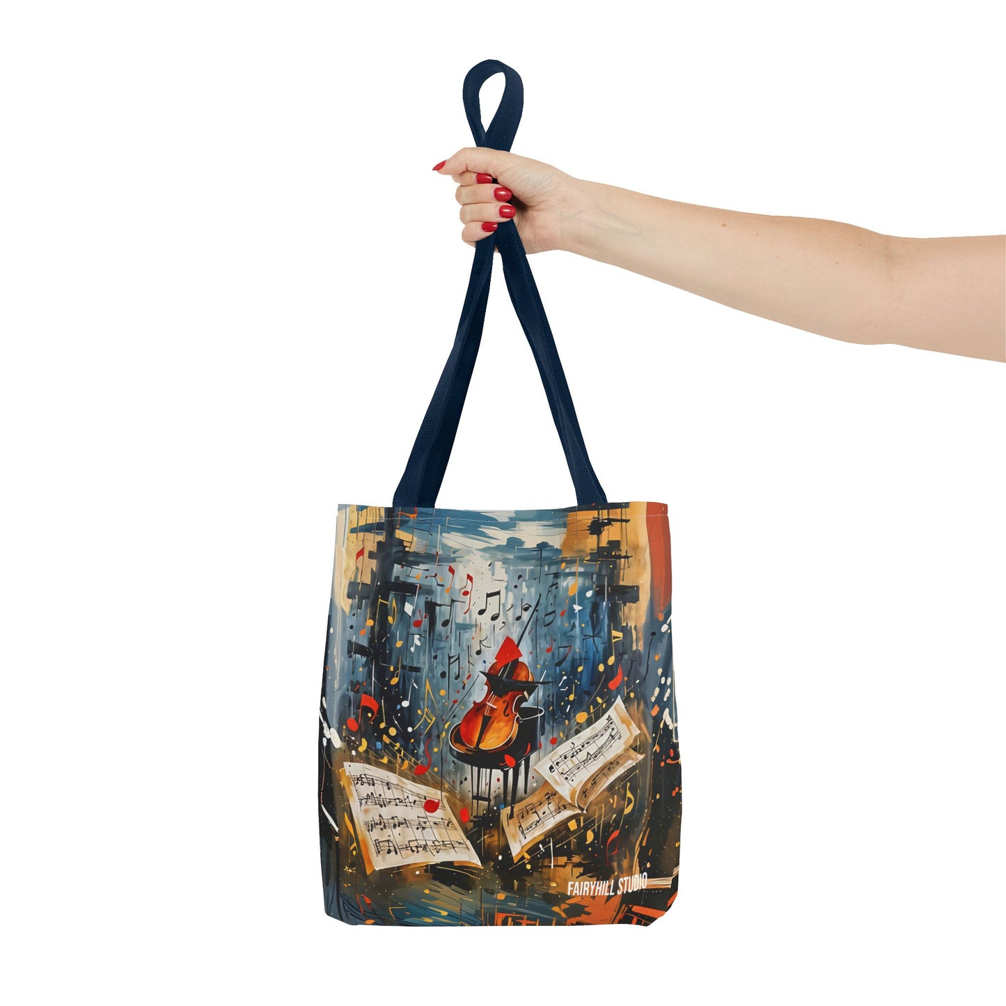 Vibrant Abstract Art Tote Bag - Colorful Swirls & Spirals