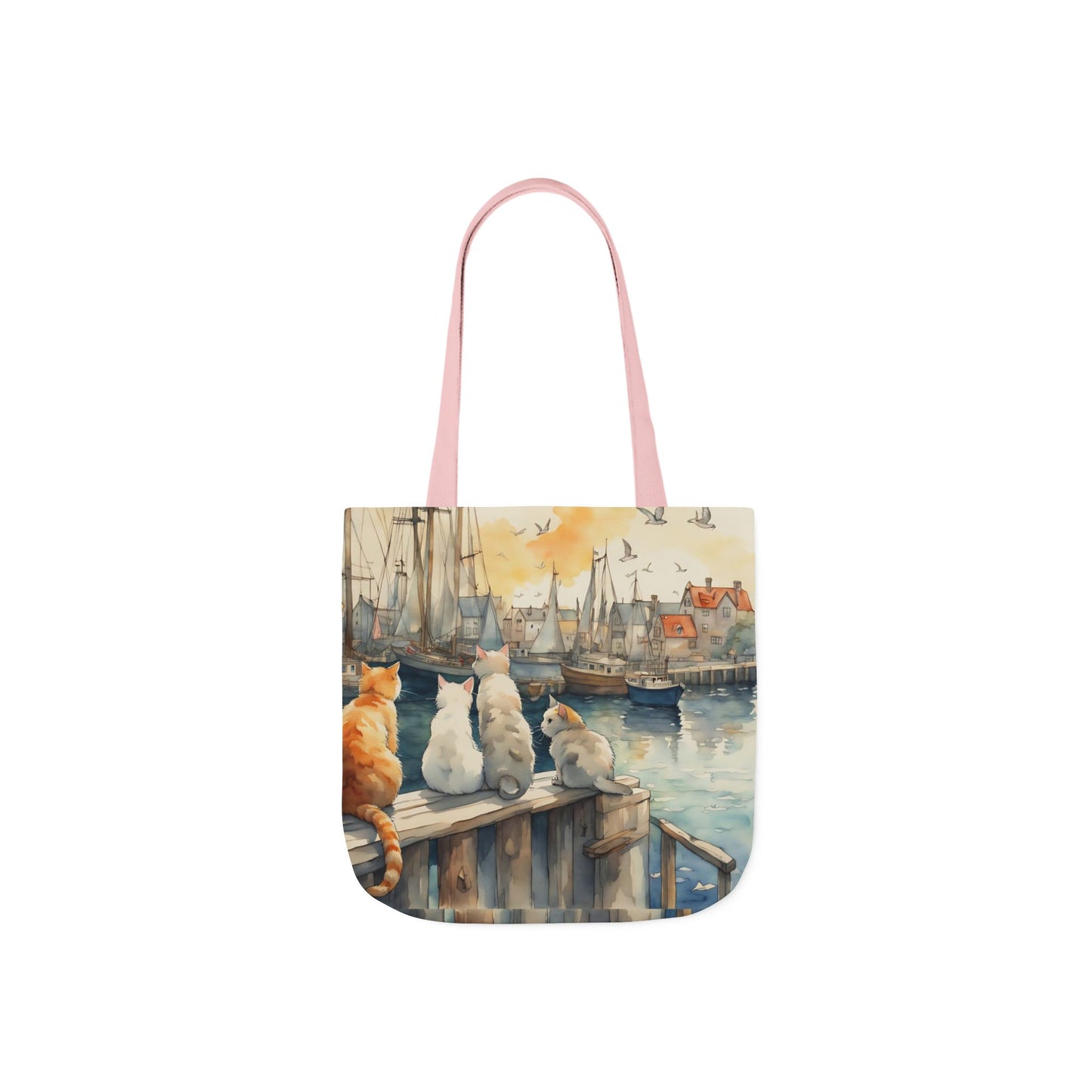Cats And The City  FairyHill Studio Red phone- Canvas Tote Bag - Perfect for Beach Days, Eco-Friendly Shopping, and Summer Fun!