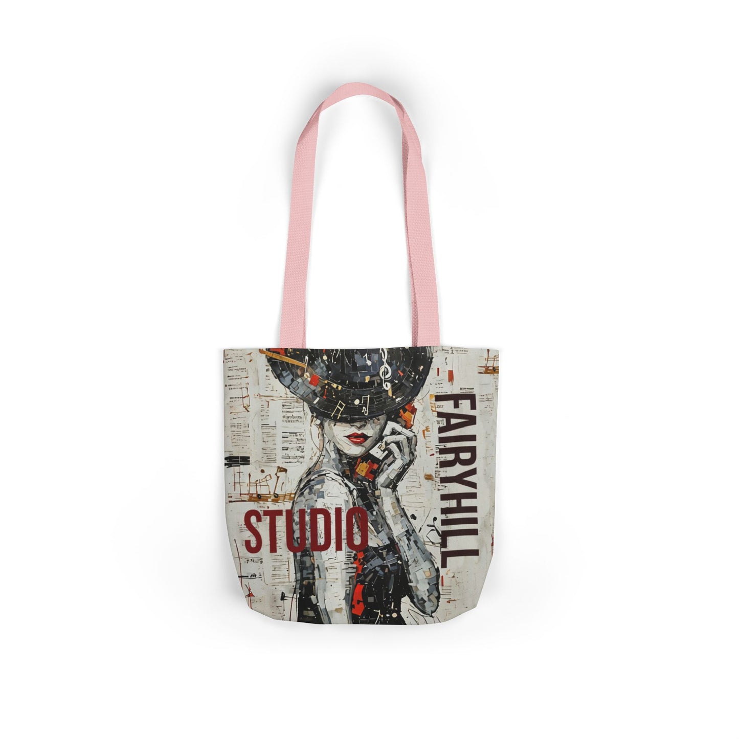 Colorful FairyHill Studio Red phone- Canvas Tote Bag - Perfect for Beach Days, Eco-Friendly Shopping, and Summer Fun!