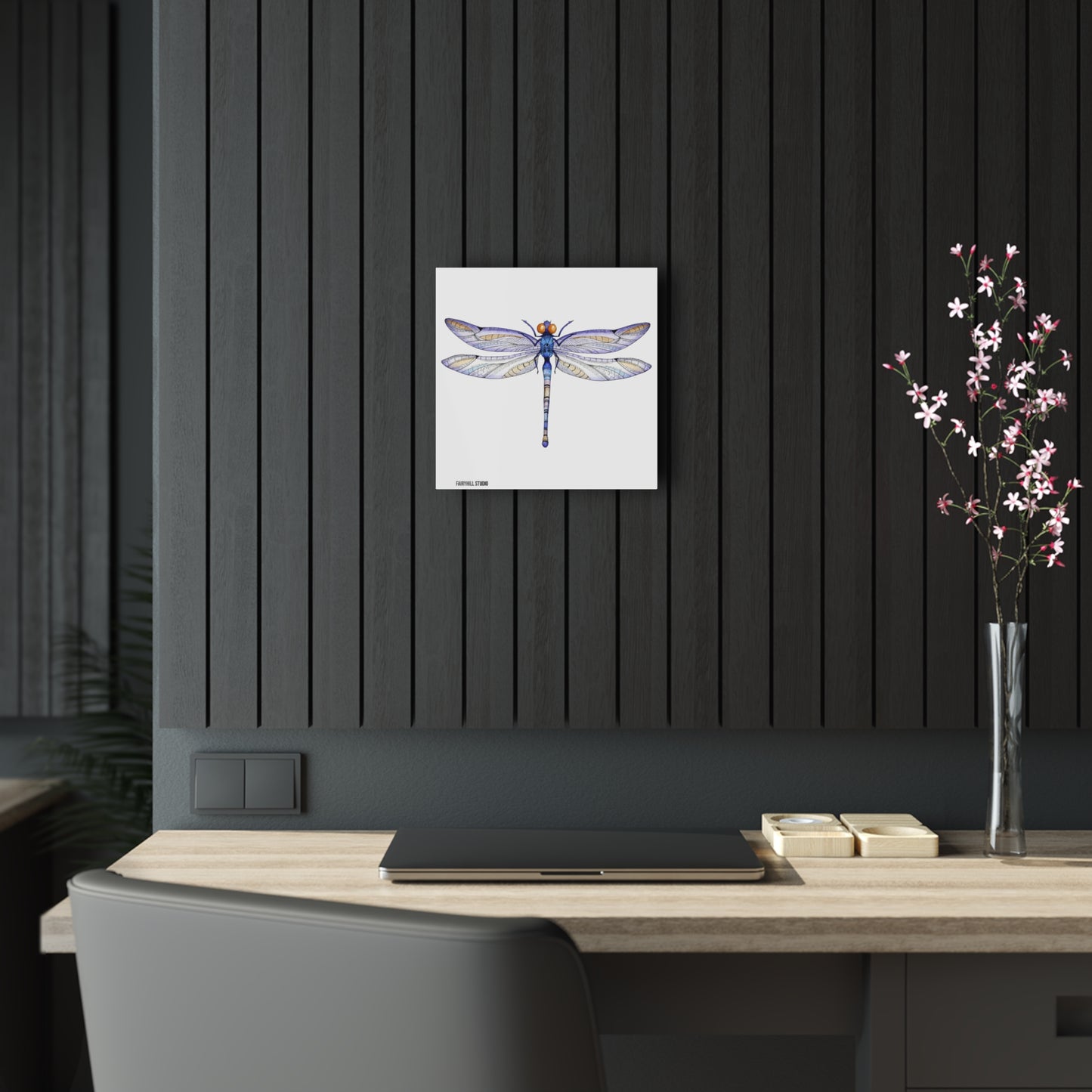 Art Acrylic Prints FairyHill Studio Purple Dragonfly Art