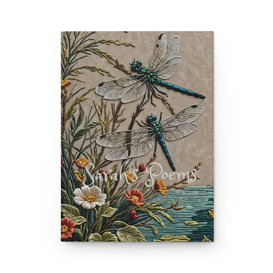 Journal Matte Dragonflies Lake Embroidery Hardcover