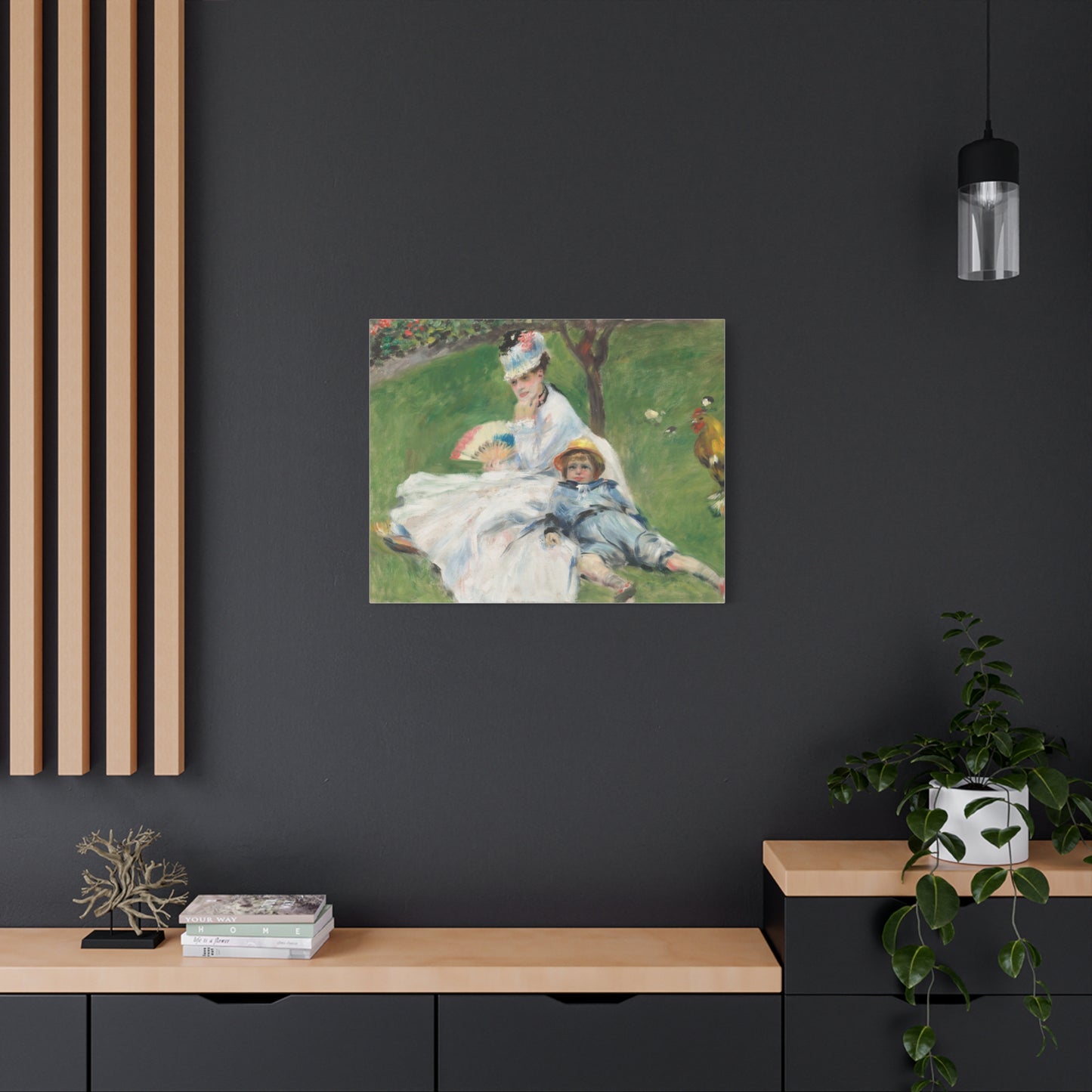 Canvas Print -   Madame Monet and Her Son by Auguste Renoir