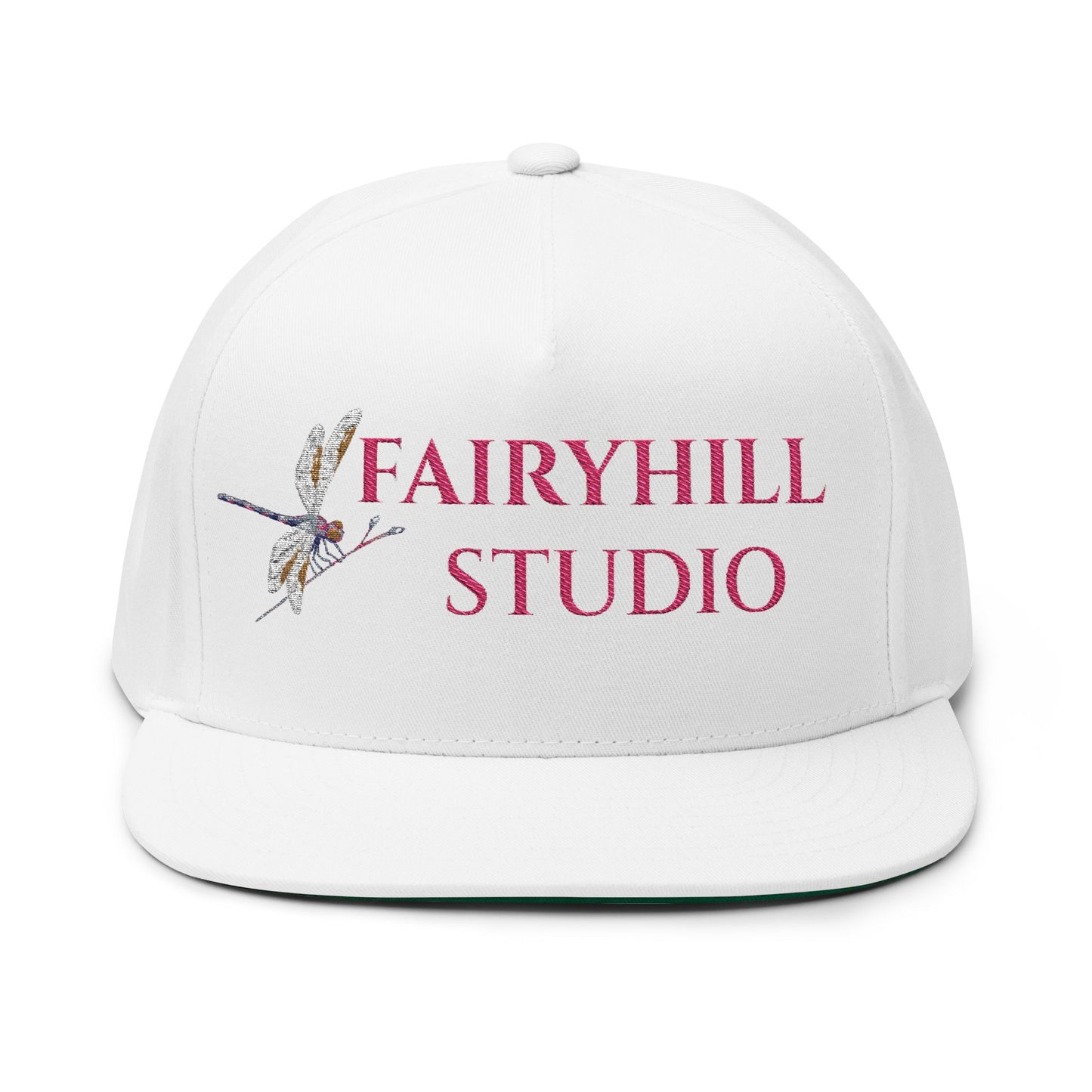 Flat Bill Cap — Fairyhill Studio Embroidered Logo Snapback