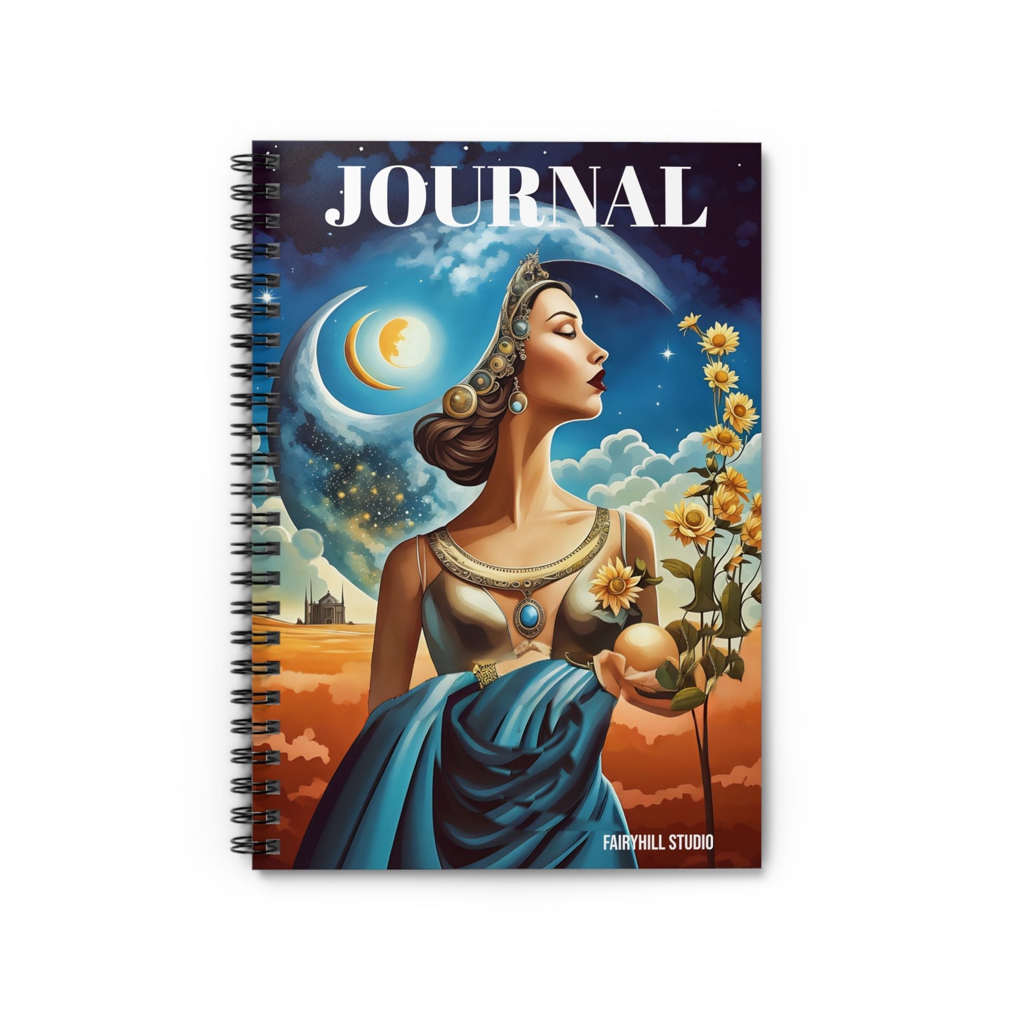 Spiral Notebook - Sun Moon and Stars/ Art Design