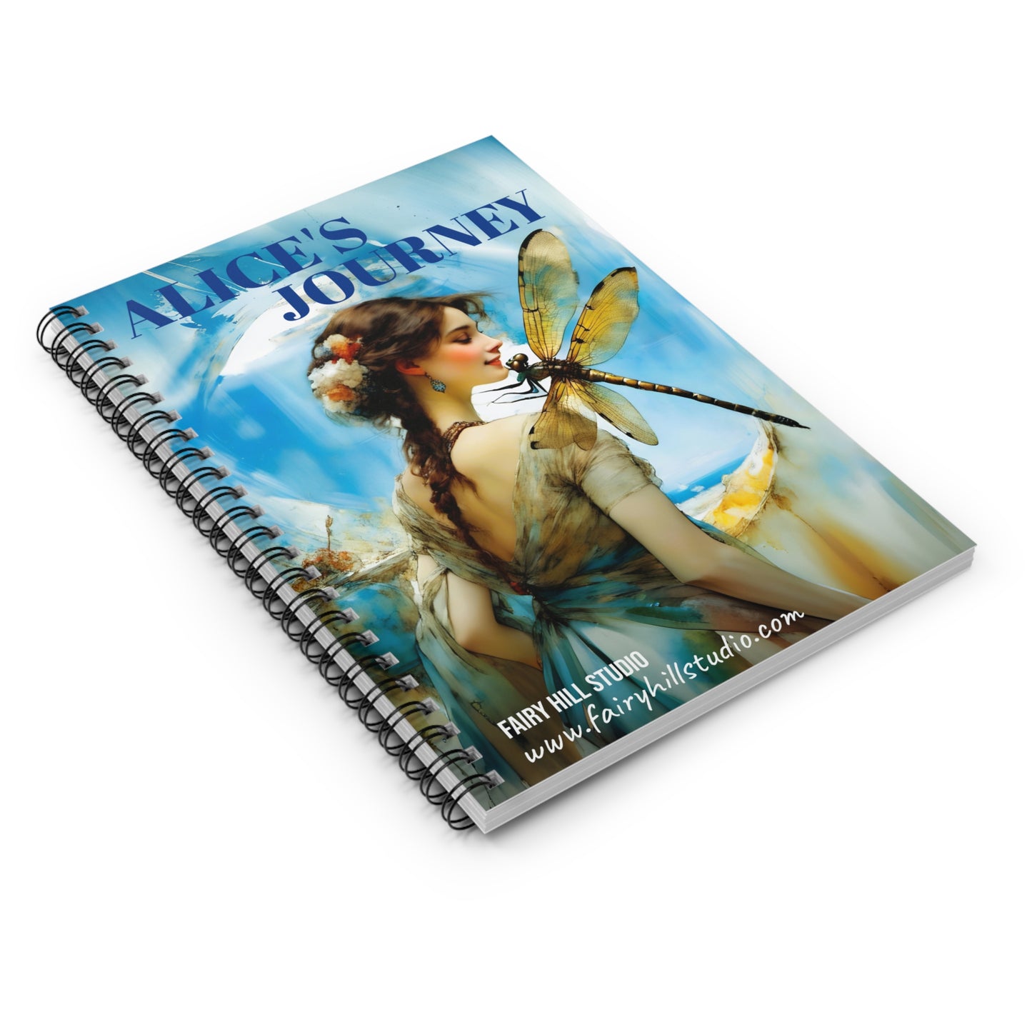 Girl with the Dragonfly, Personalized Journal Gift notebook - Customized Journal Personalized Notebook Gif tSpiral Notebook - Ruled Line