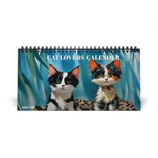 Cat Calendar - 2025 Desktop Calendar Grid for Cat Lovers