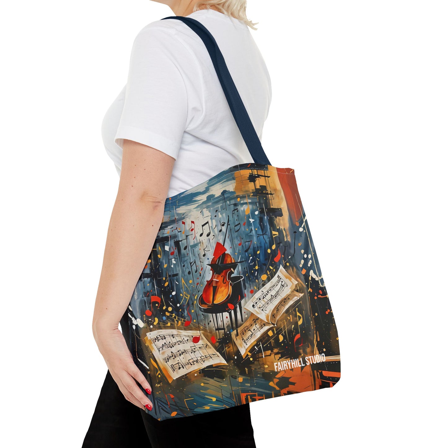 Vibrant Abstract Art Tote Bag - Colorful Swirls & Spirals