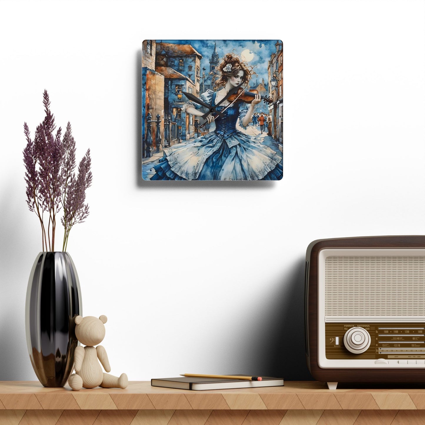 Gypsy violin Acrylic Wall Clock