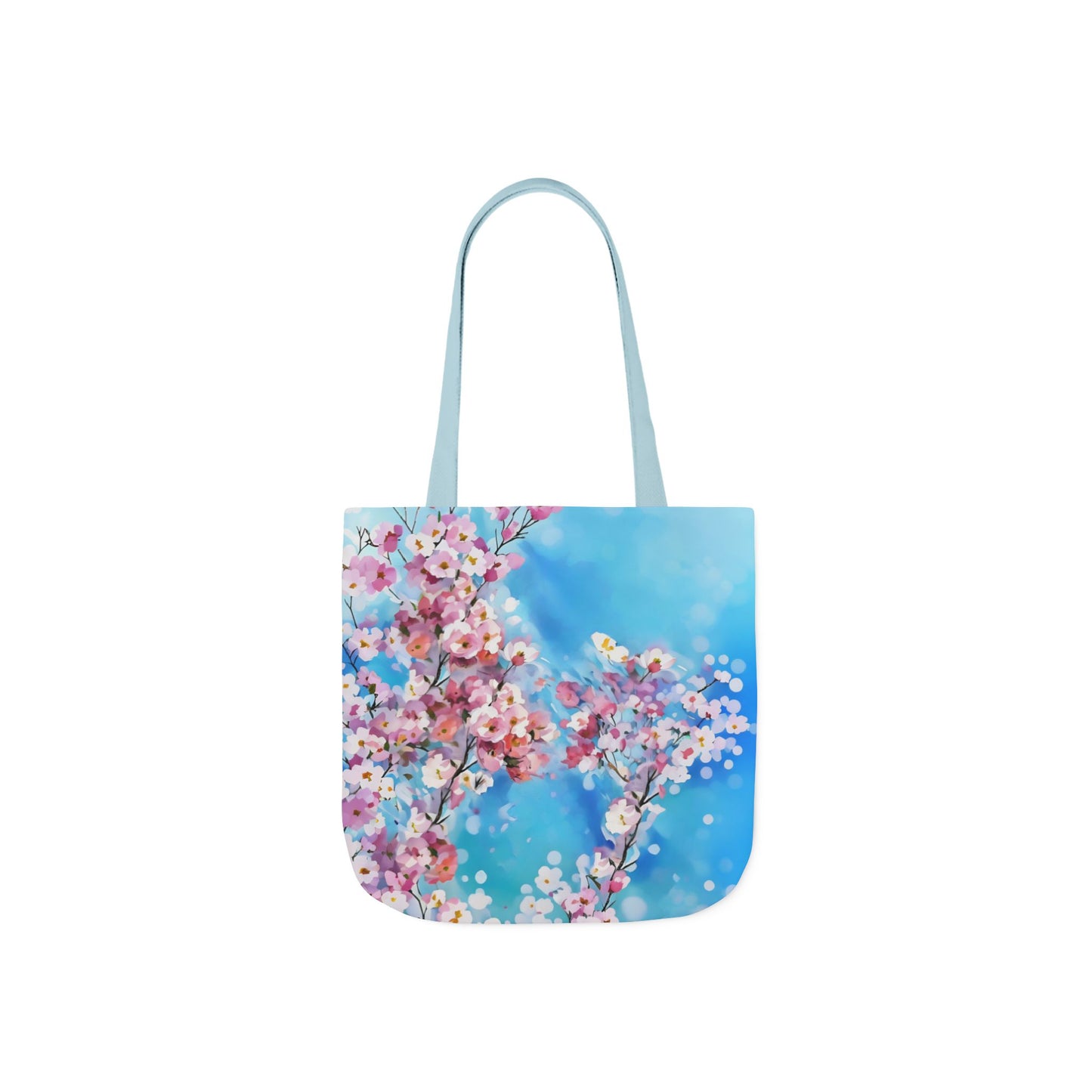 Colorful FairyHill Studio Sakura flowers Canvas Tote Bag - Perfect for Beach Days, Eco-Friendly Shopping, and Summer Fun!