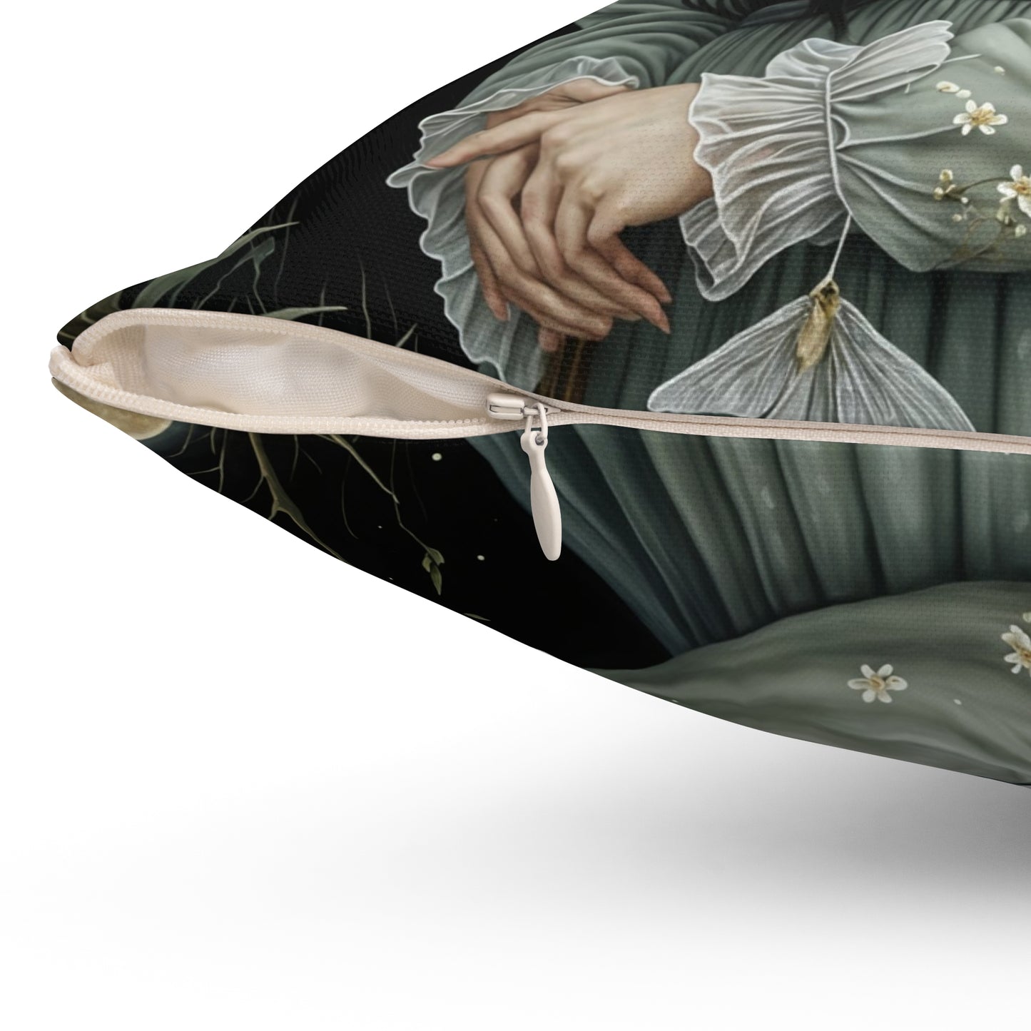 Polyester Pillow Midnight Fairy Garden Art Square Pillow