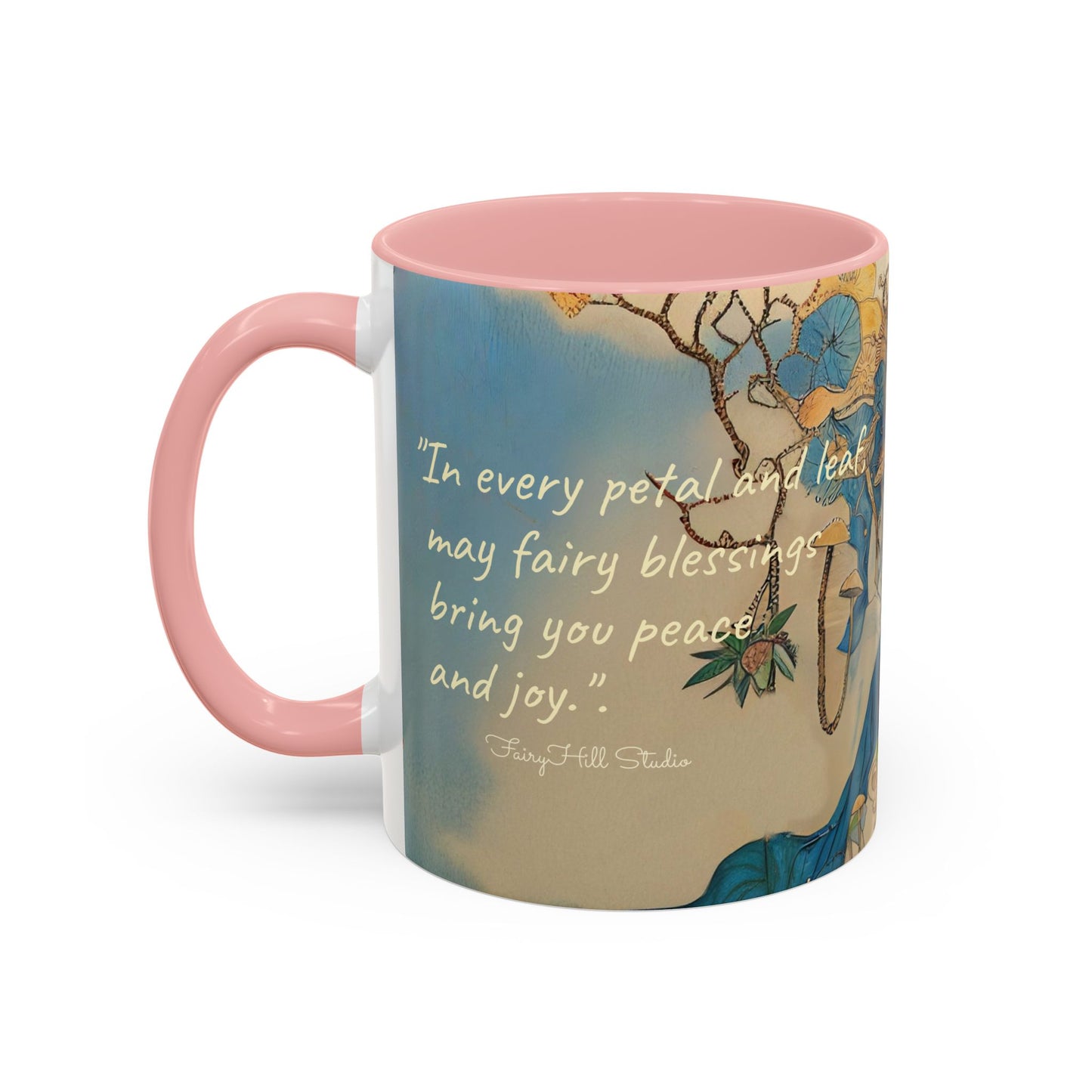 Mushroom Fairy Art-Themed Coffee Mug - 11 & 15oz Accent Mug for Fairy Lovers