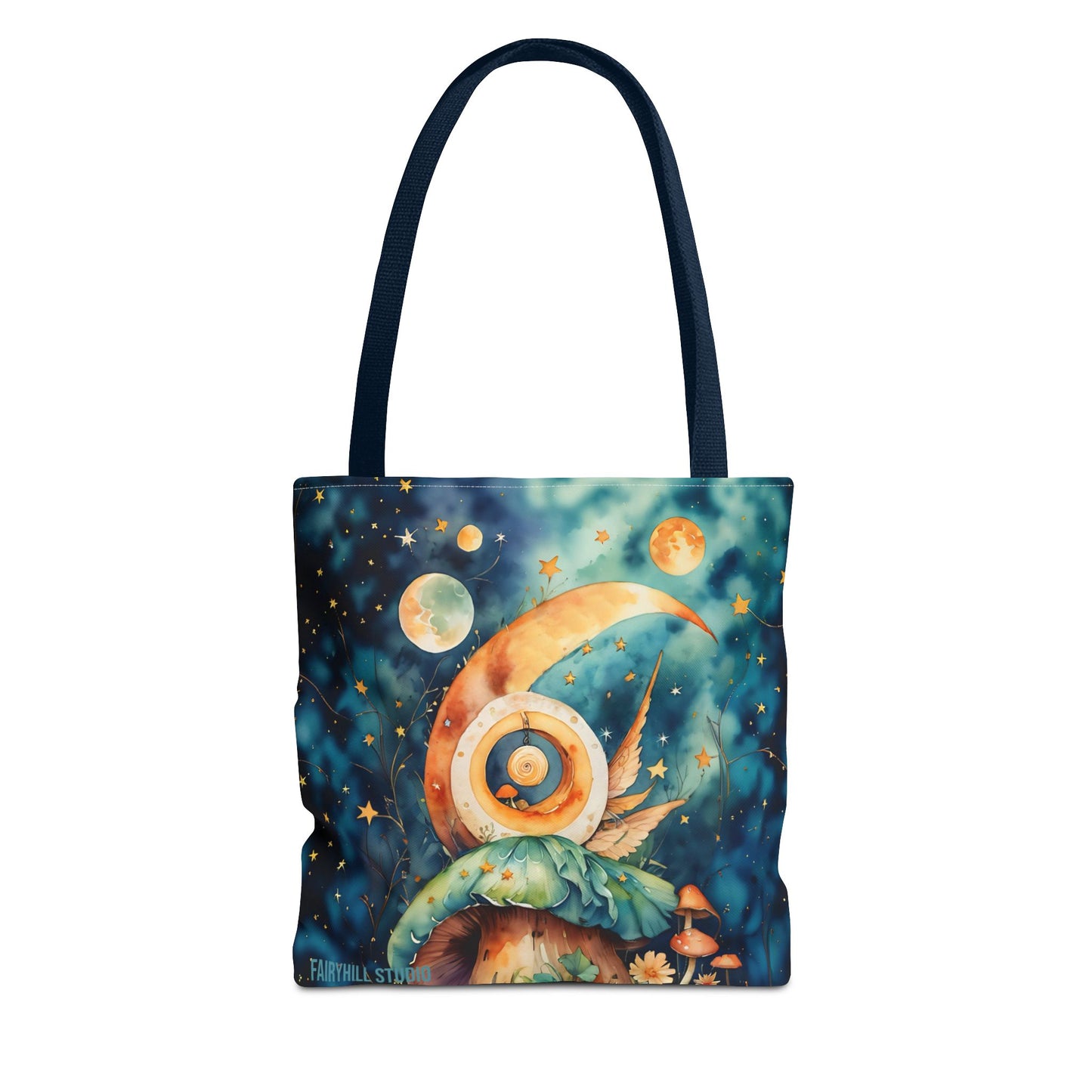 Canvas  Art Tote bag- Abstract Colorful Circle Universe
