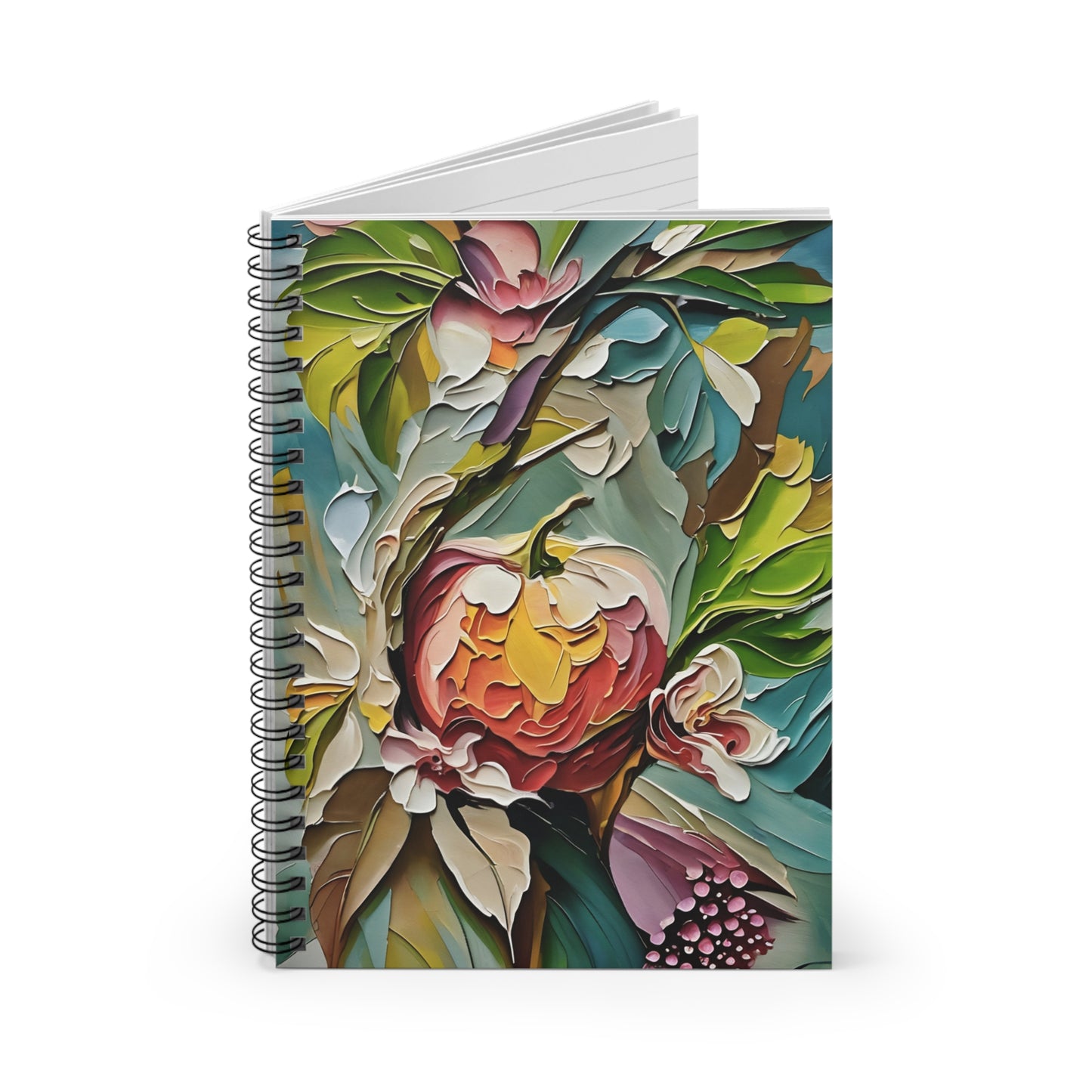 Spiral Notebook - Apple Tree Impasto Art Ruled Line