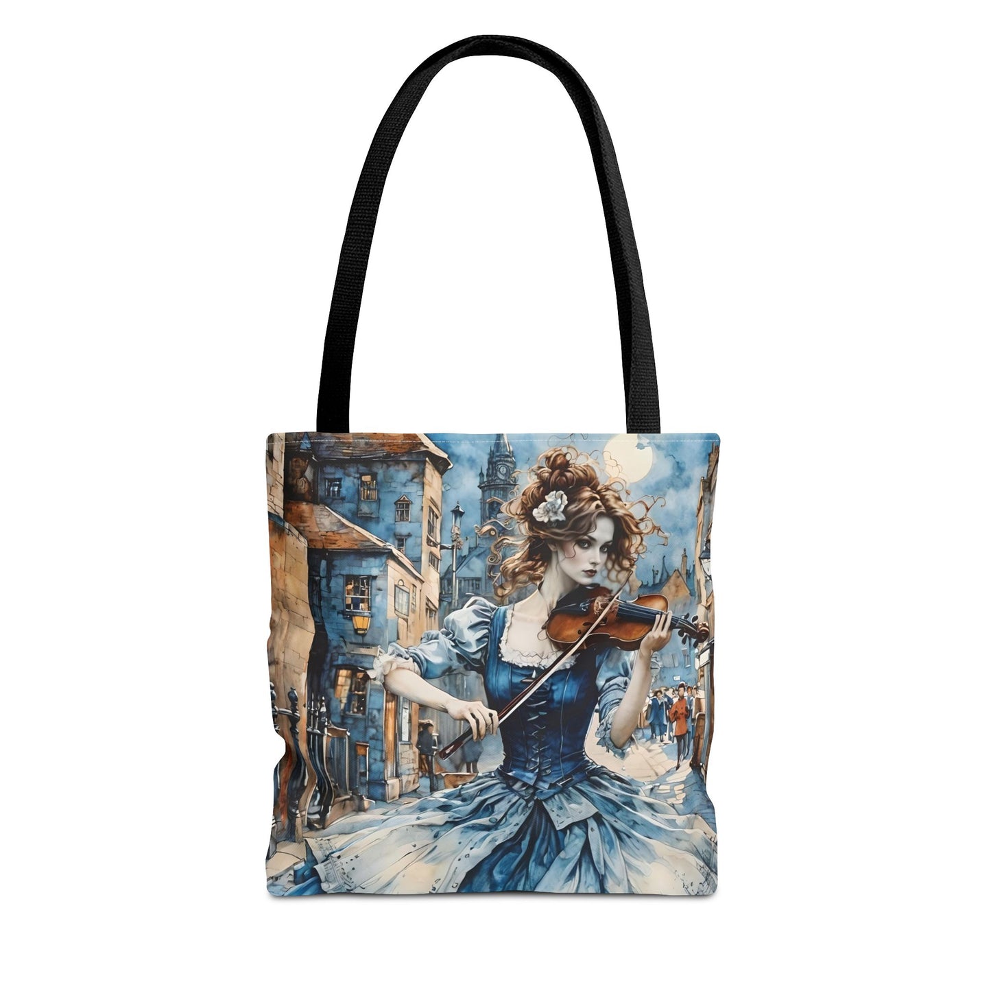Blue Gypsy Violin Tote Bag