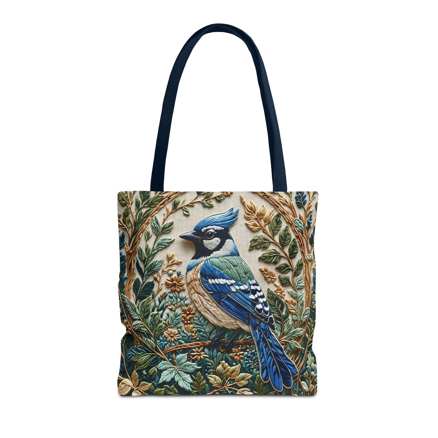 Designer Tote Bag - Blue Jay Bird William Morris Inspired | Eco-Friendly Shopping Bag