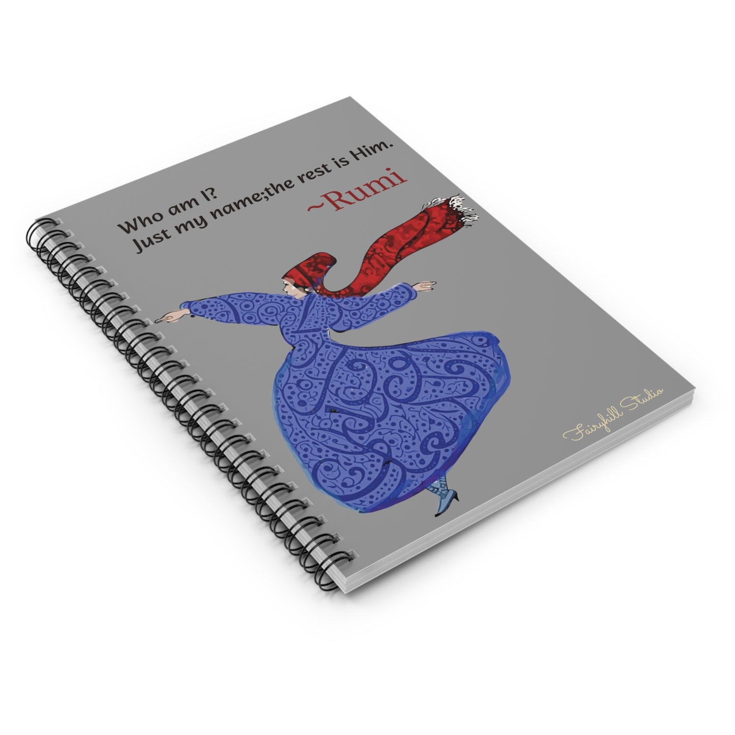 Ruled Line Notebook - Personalized Inspirational Rumi Quote