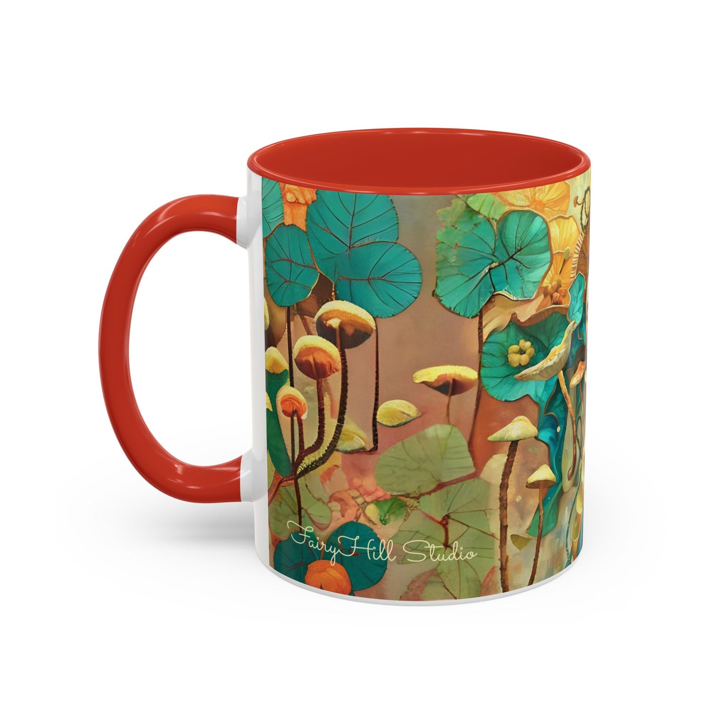 Mushroom Fairy Art-Themed Coffee Mug - 11 & 15oz Accent Mug for Musroom  Fsiry Lovers