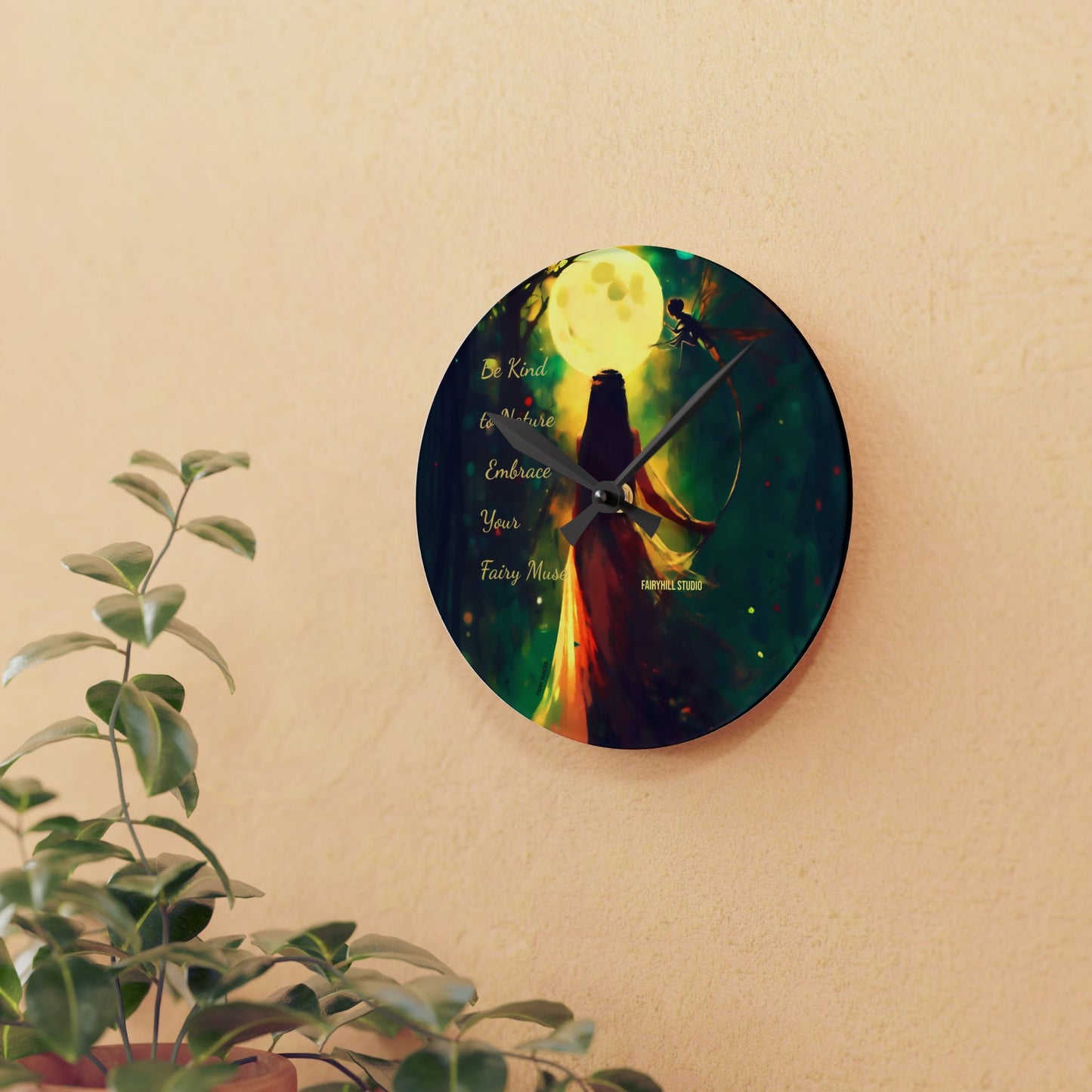 Wall Clock - /Be Kind to Nature  Art Design