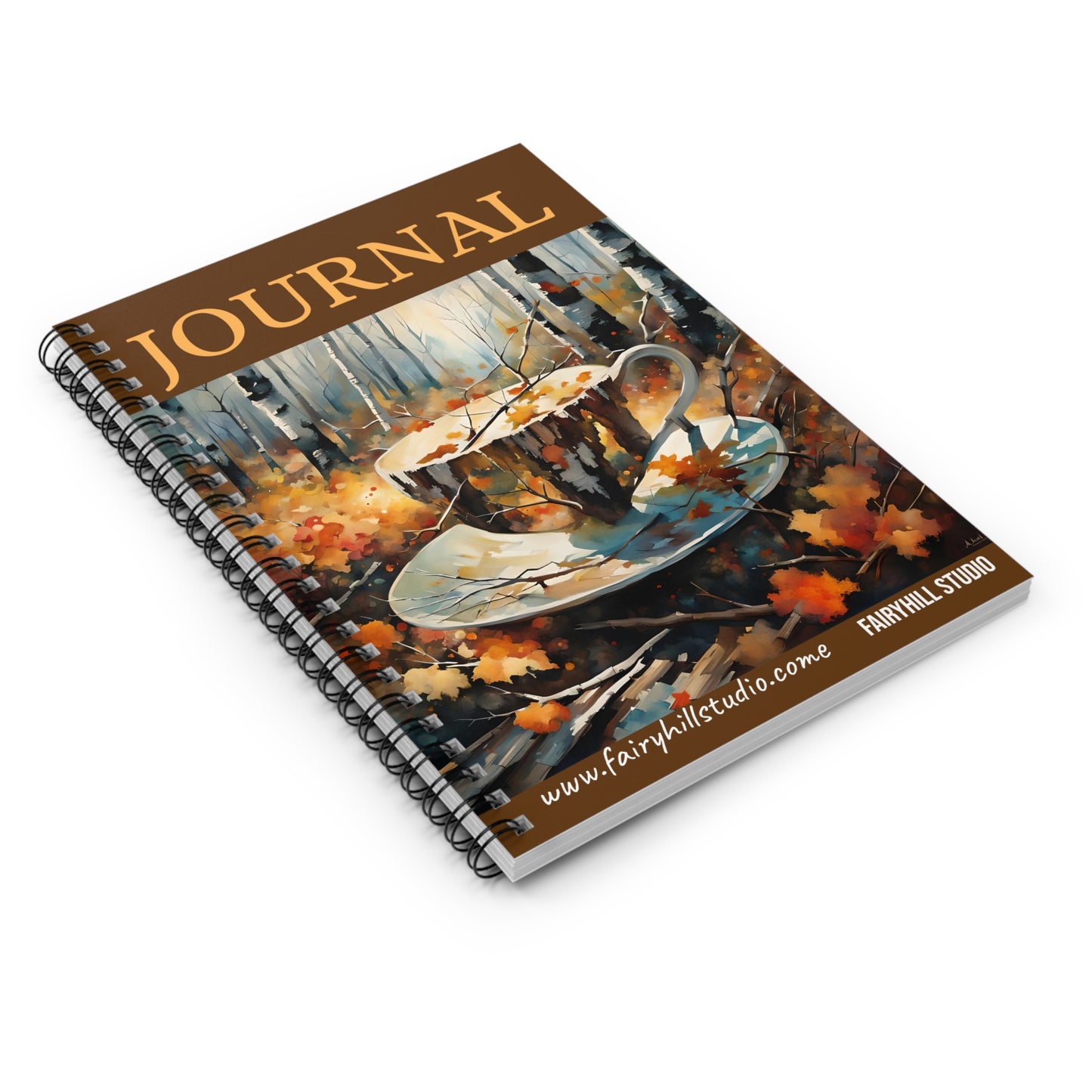 Fairy Hill Studio Coffee  in Fall Journal, Spiral Notebook - Ruled Line