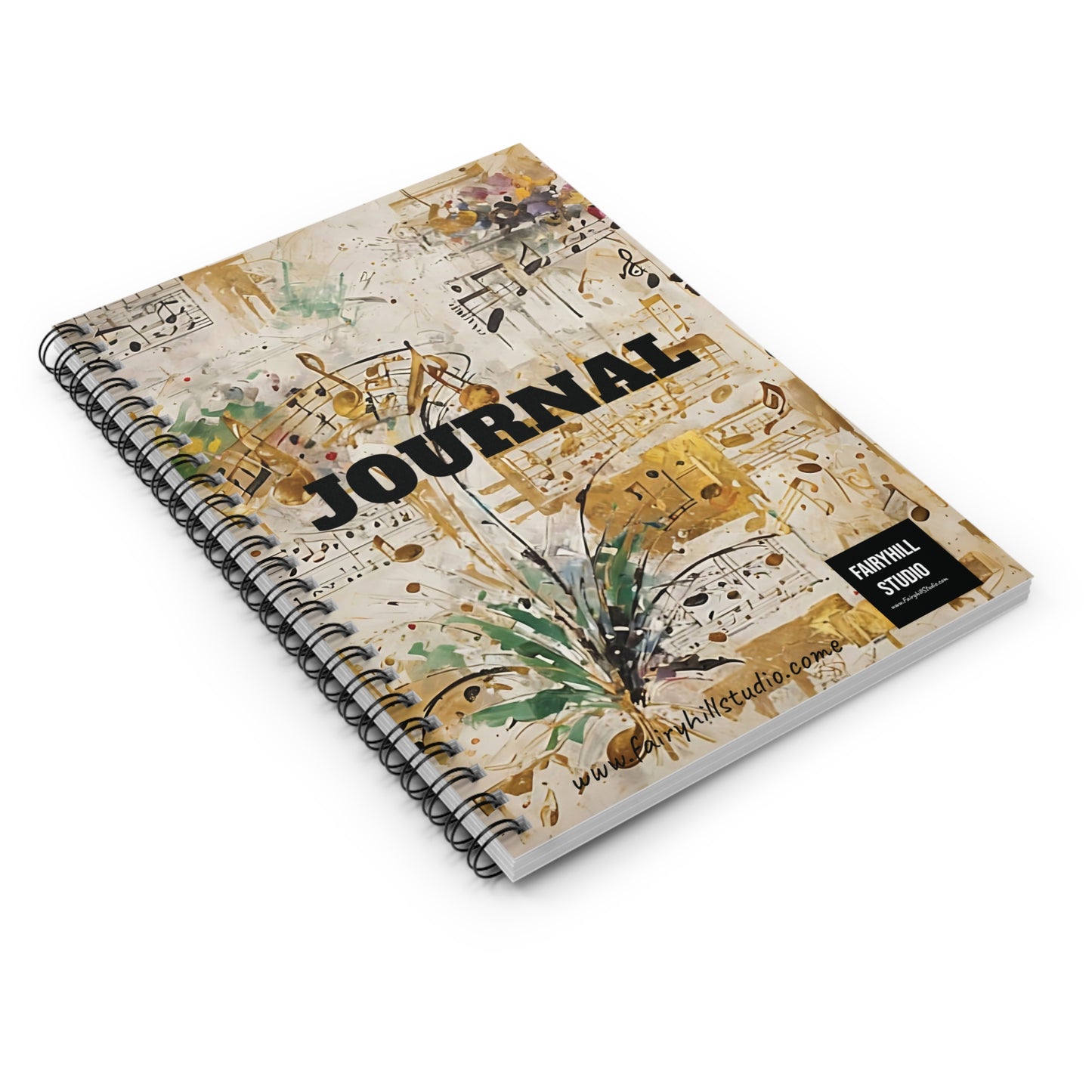 Music Notes  Journal Notebook - Ruled Line   Spiral Journal