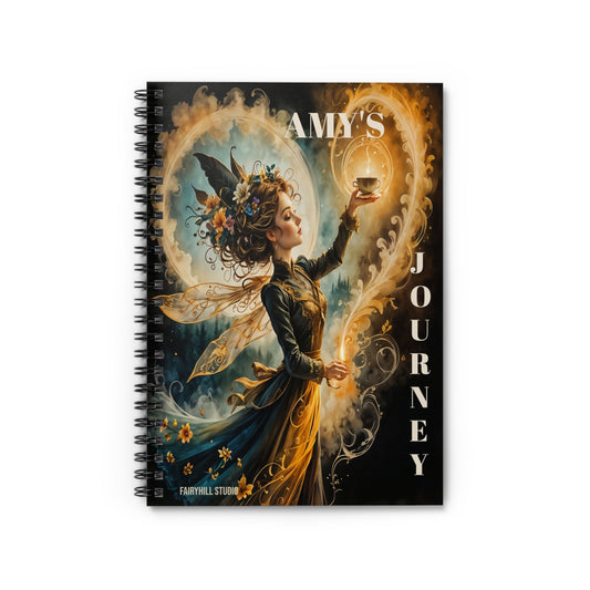 Personalized Fairy Magic Spiral Notebook - Ruled Line