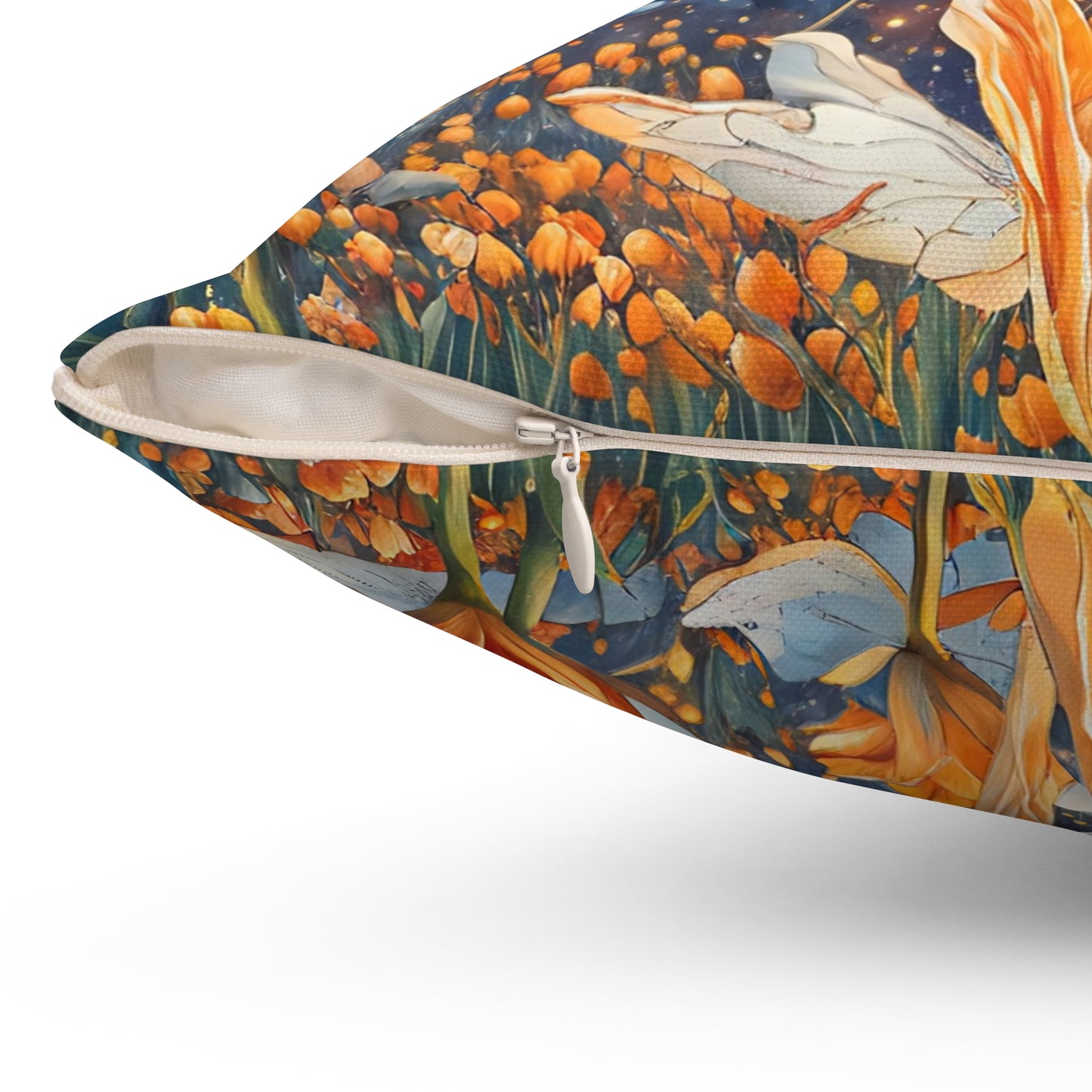 Celestial Tulips Square Pillow -  by Fairyhill Studio