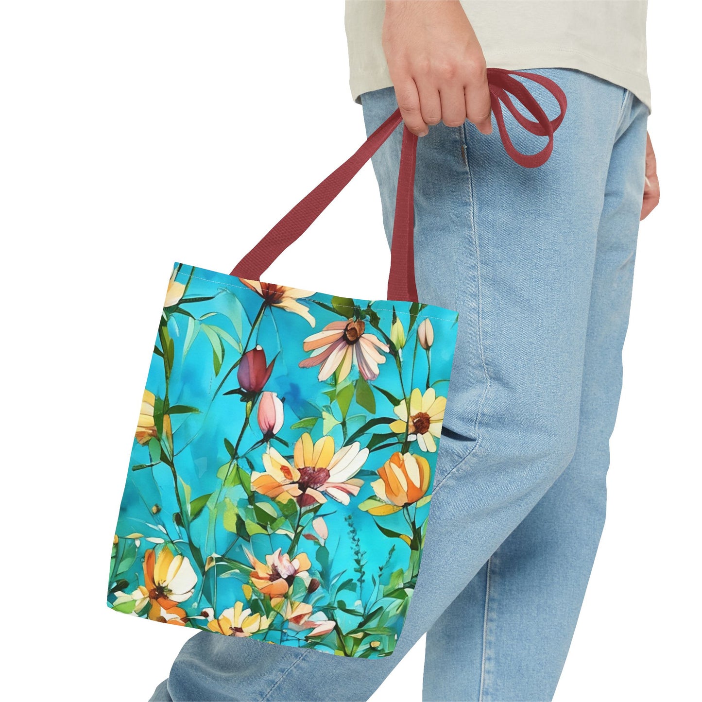 Blue Wild Flowers Tote Bag