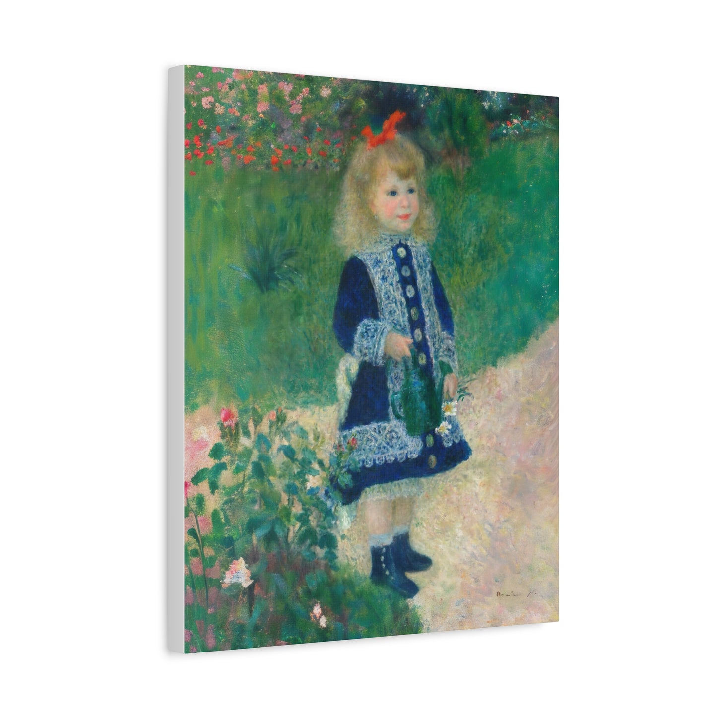 Canvas Art -  A Girl with a Watering Can, 1876 Auguste Renoir (artist) French, 1841 - 1919 , Stretched Matte 1 25"