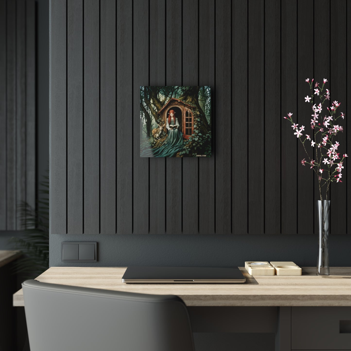 Art Acrylic Prints -The Elf Princess and Tree house