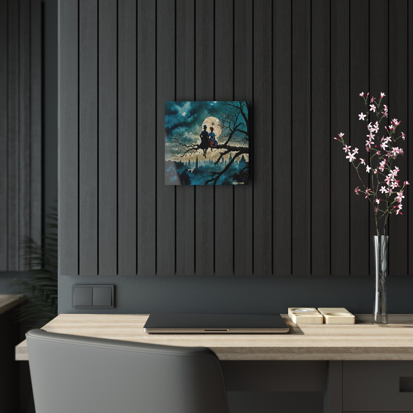 Art Acrylic Prints Watching over London City under Rain
