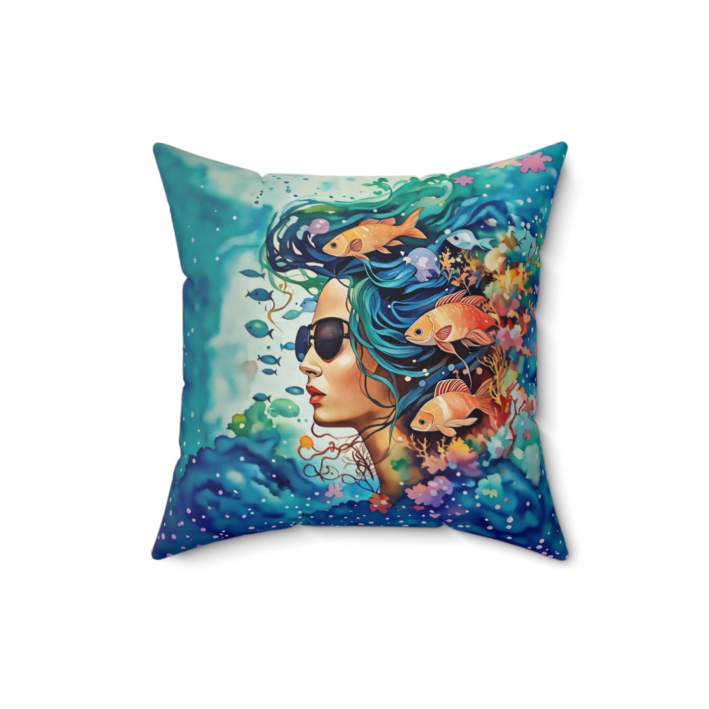 "Perspective is Everything" Square Pillow -  by Fairyhill Studio