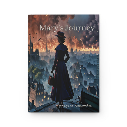 Hard cover travel journal,Mary,s travels,notebook ,gift notebook,gift journal,
